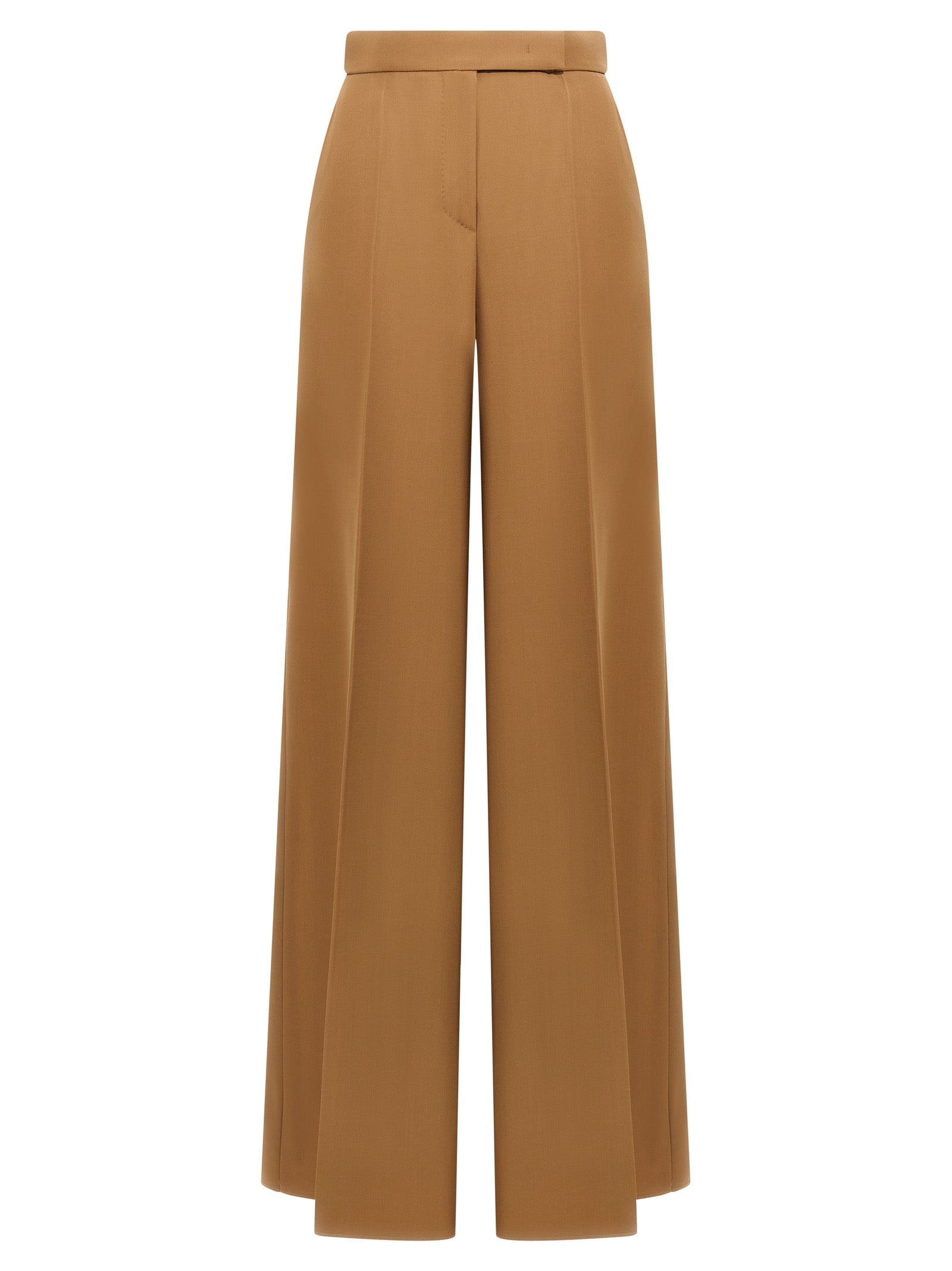 Max Mara Brown Virgin Wool Casual Pants Max Mara