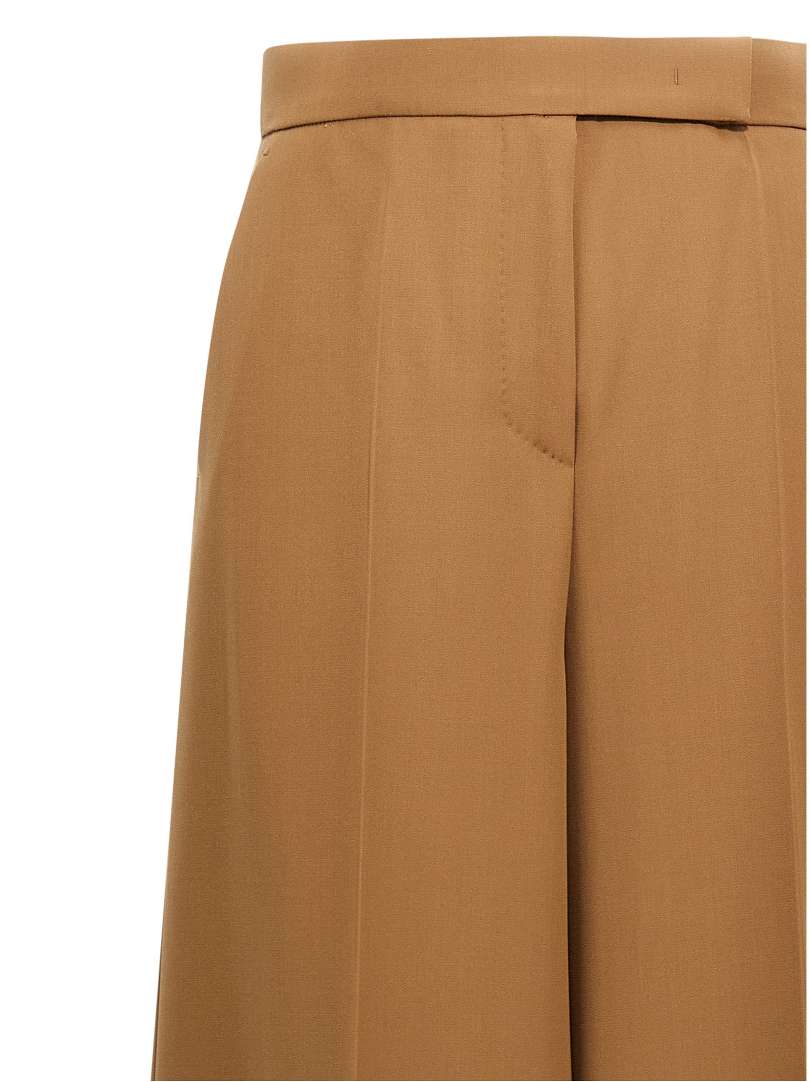 Max Mara Brown Virgin Wool Casual Pants Max Mara