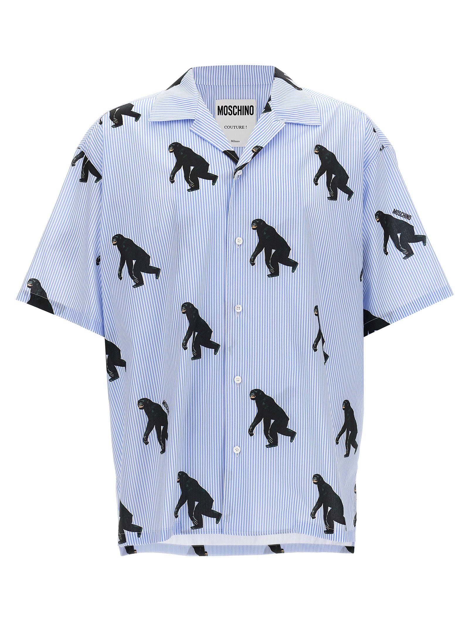 Moschino Blue Cotton Blouse Moschino