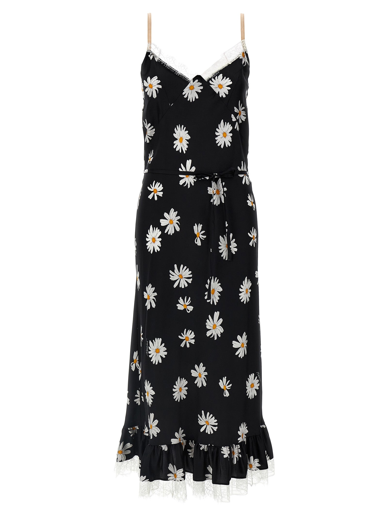 Moschino Black Silk Midi Dress Moschino