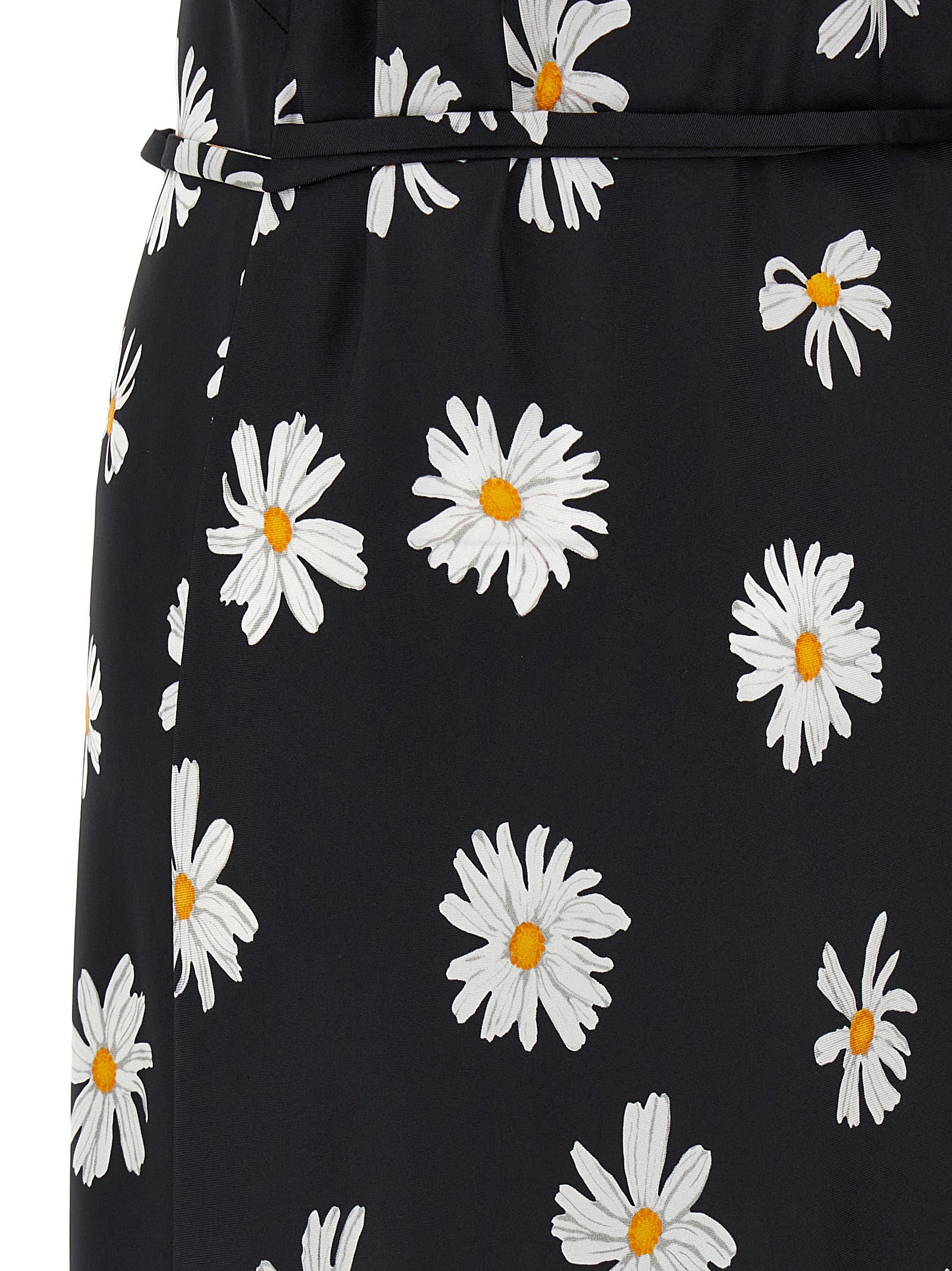Moschino Black Silk Midi Dress Moschino