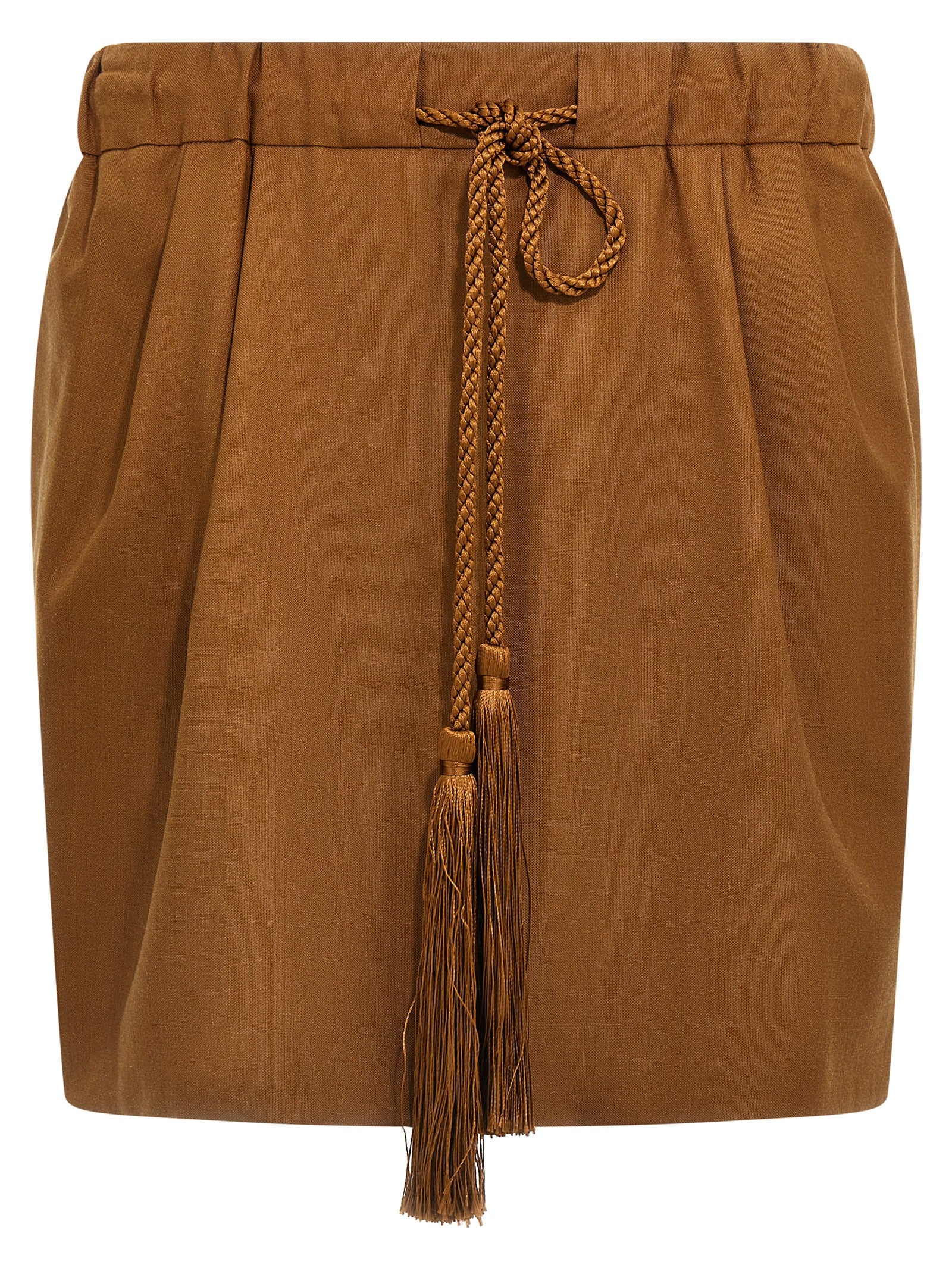 Max Mara Brown Virgin Wool Long Skirt Max Mara