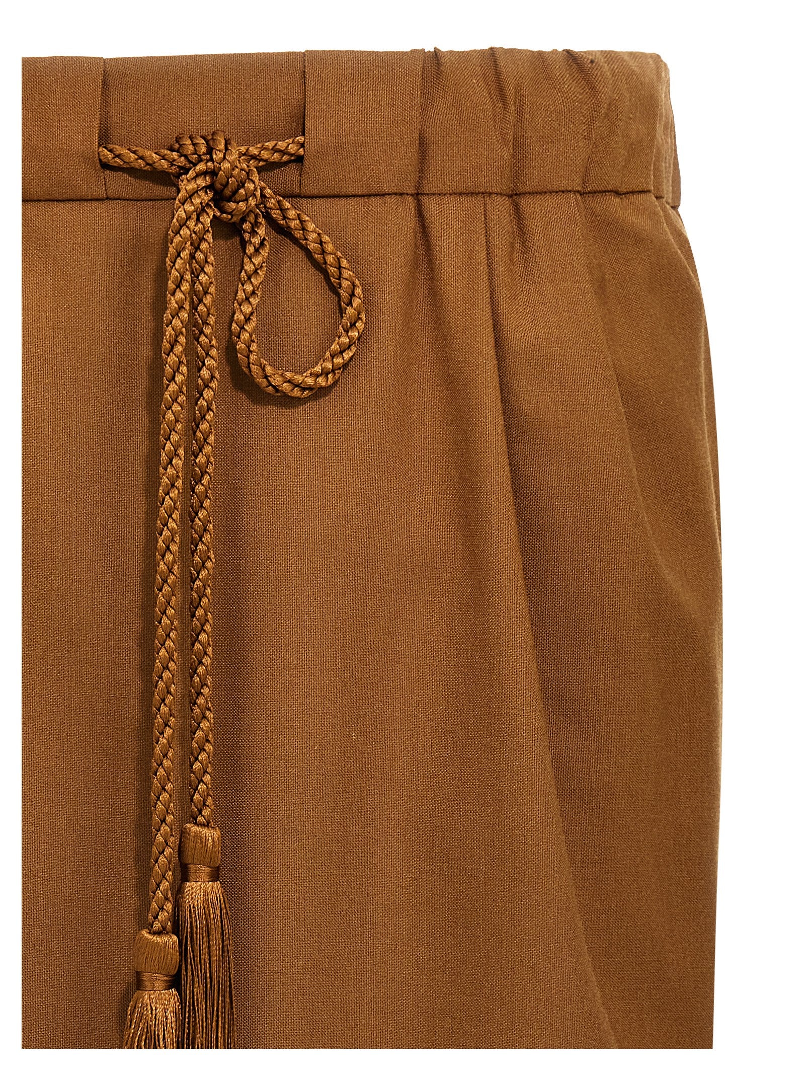 Max Mara Brown Virgin Wool Long Skirt Max Mara