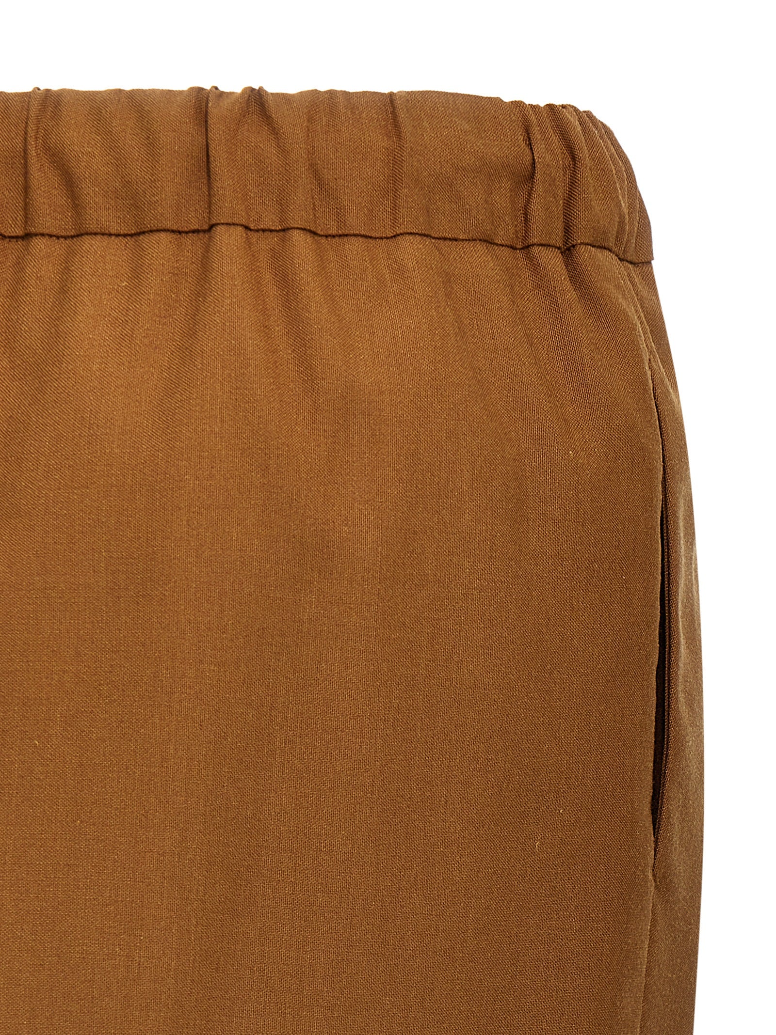 Max Mara Brown Virgin Wool Long Skirt Max Mara