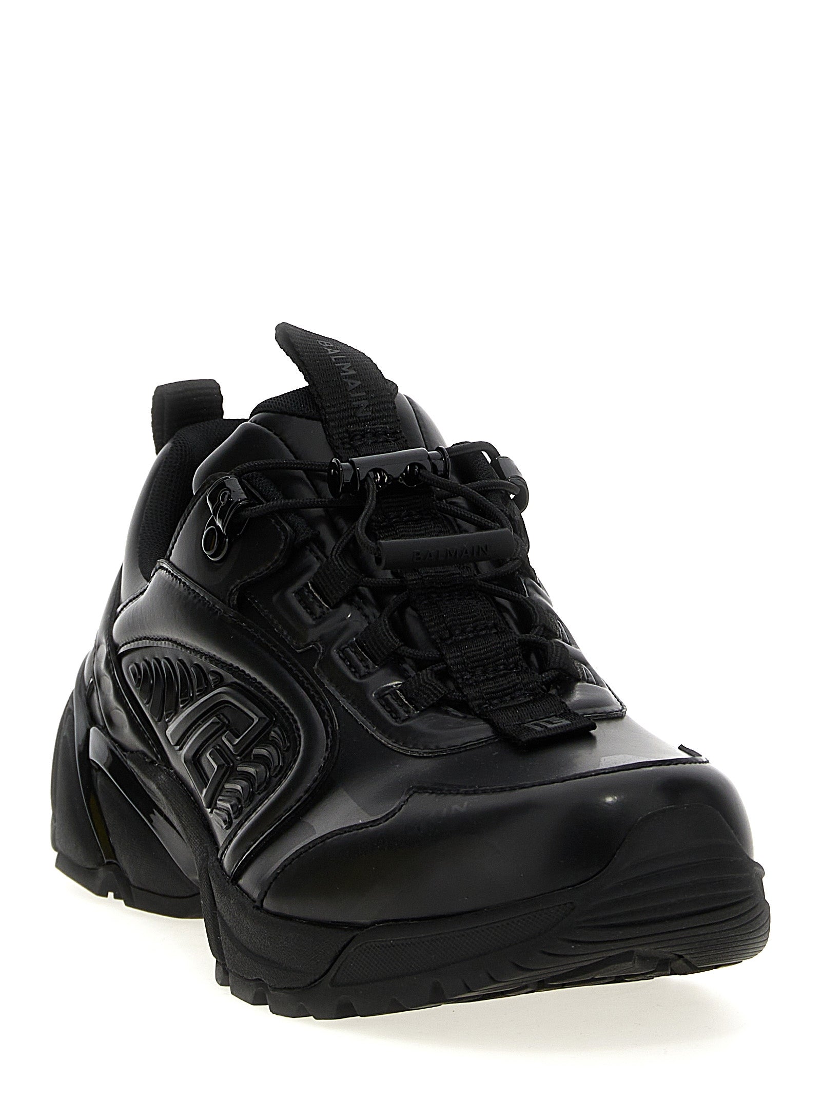Balmain Black Nylon Athletic Sneakers Balmain