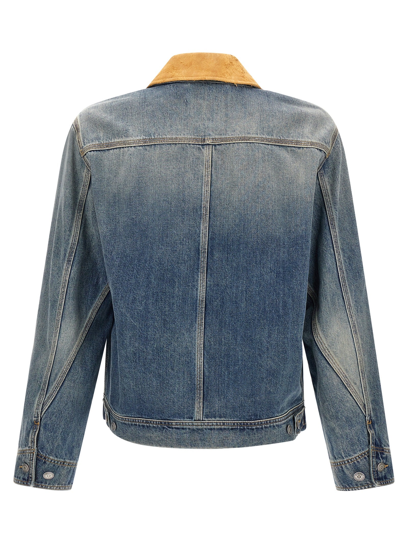 Alexander McQueen Blue Cotton Denim Jacket Alexander McQueen