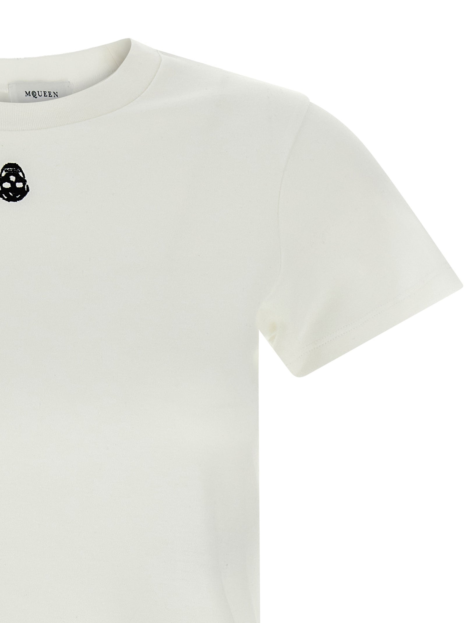 Alexander McQueen White Cotton T-Shirt Alexander McQueen