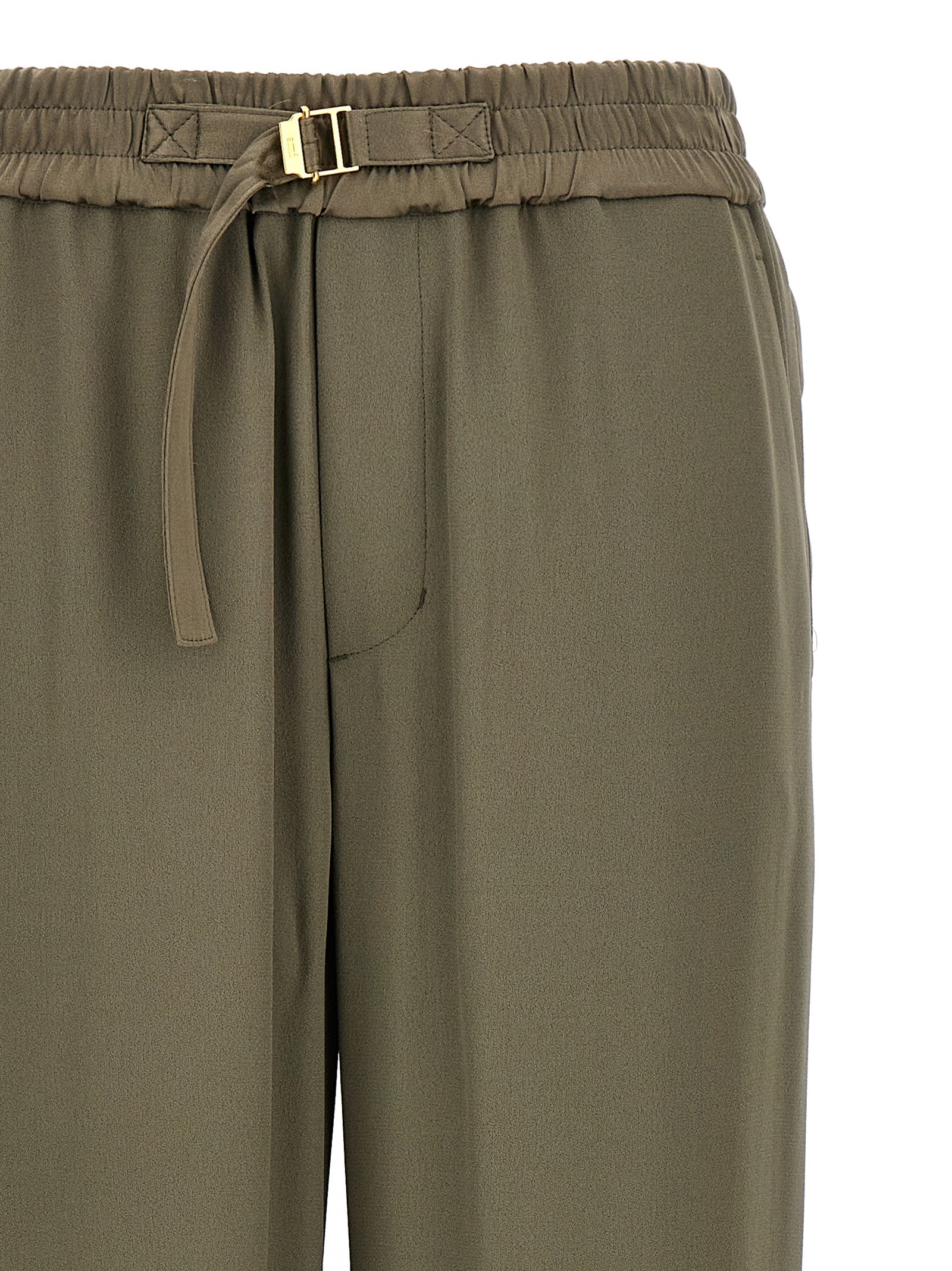 Ami Paris Beige Acetate Casual Pants Ami Paris
