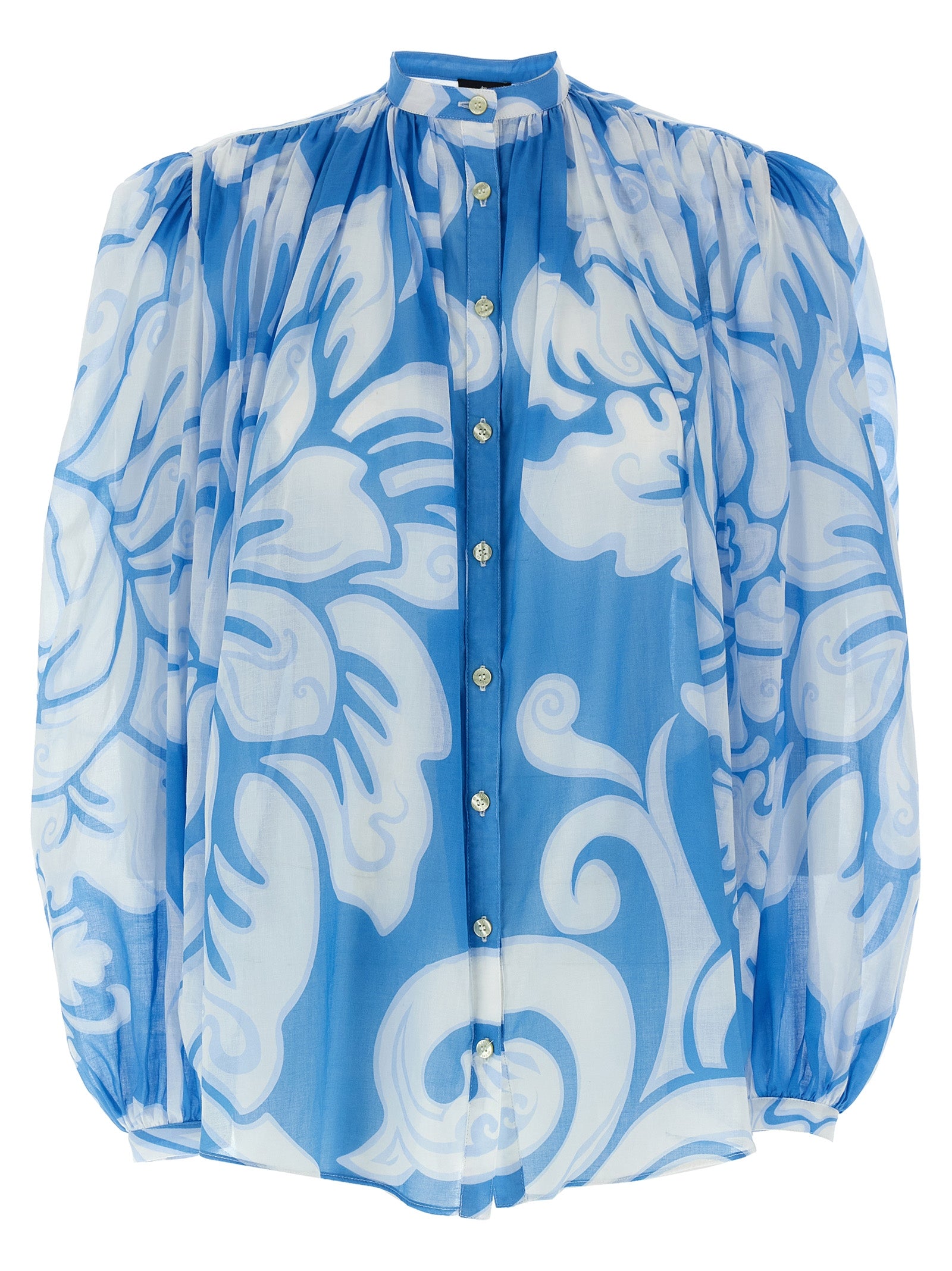 Etro Blue Cotton Blouse Etro