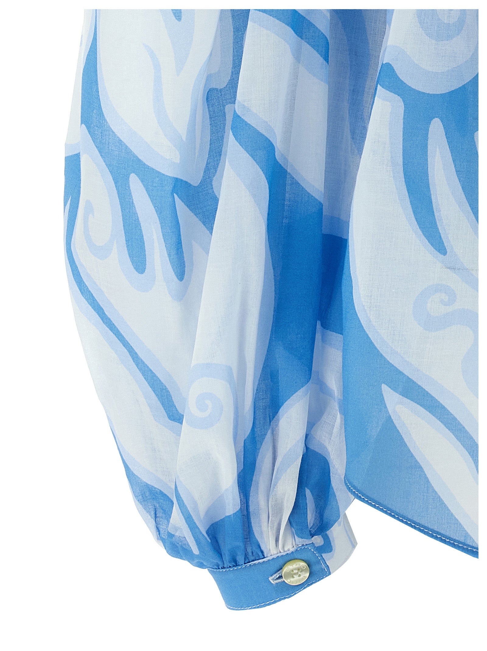 Etro Blue Cotton Blouse Etro