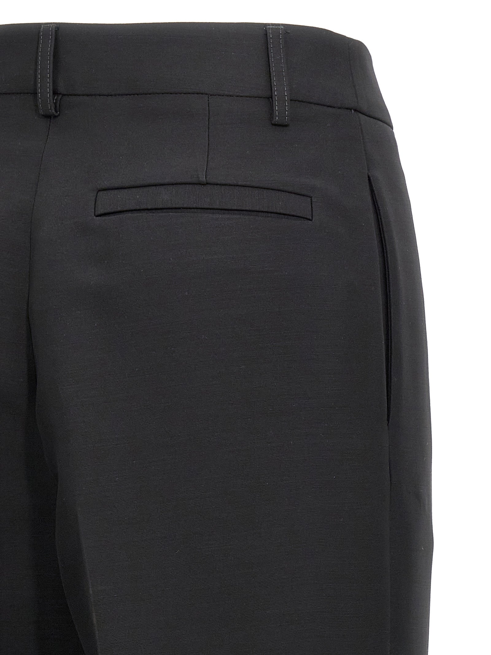 Ferragamo Black Viscose Dress Pants Ferragamo
