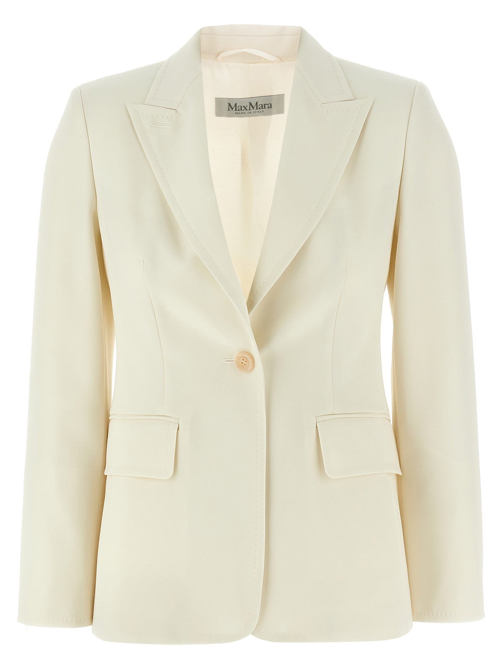 Max Mara White Virgin Wool Blazer Max Mara