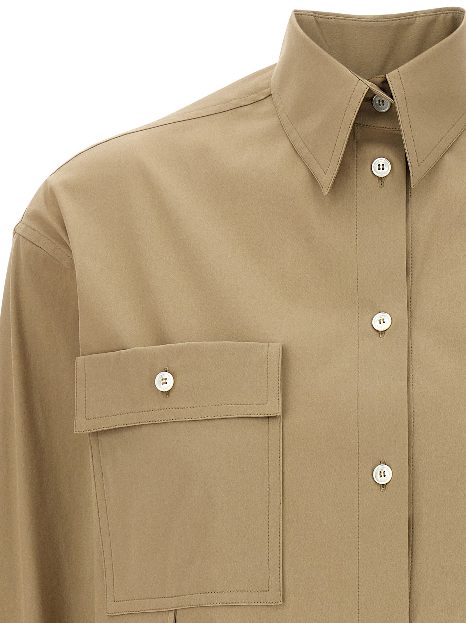 Ferragamo Beige Cotton Blouse Ferragamo