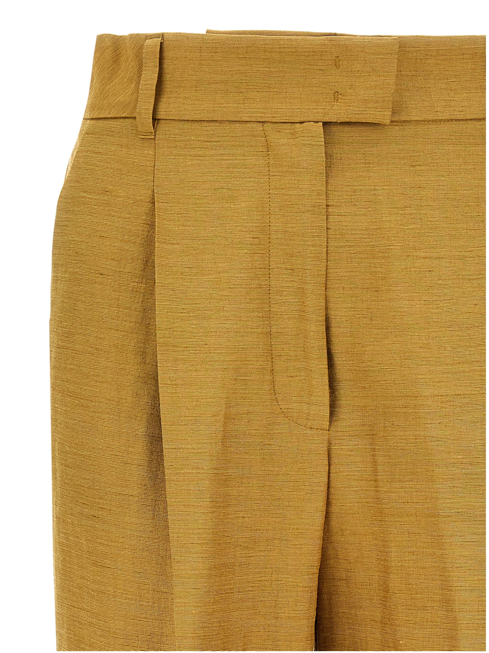 Max Mara Gold Fluorofiber Dress Pants Max Mara
