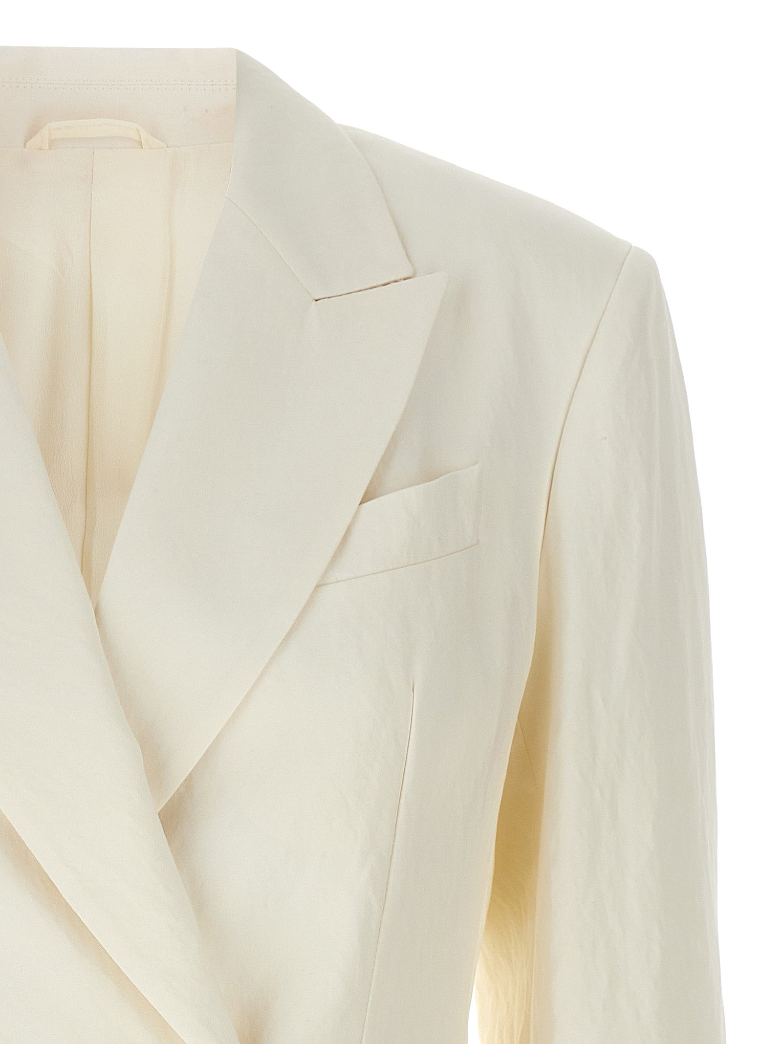 Brunello Cucinelli White Straw Blazer Brunello Cucinelli