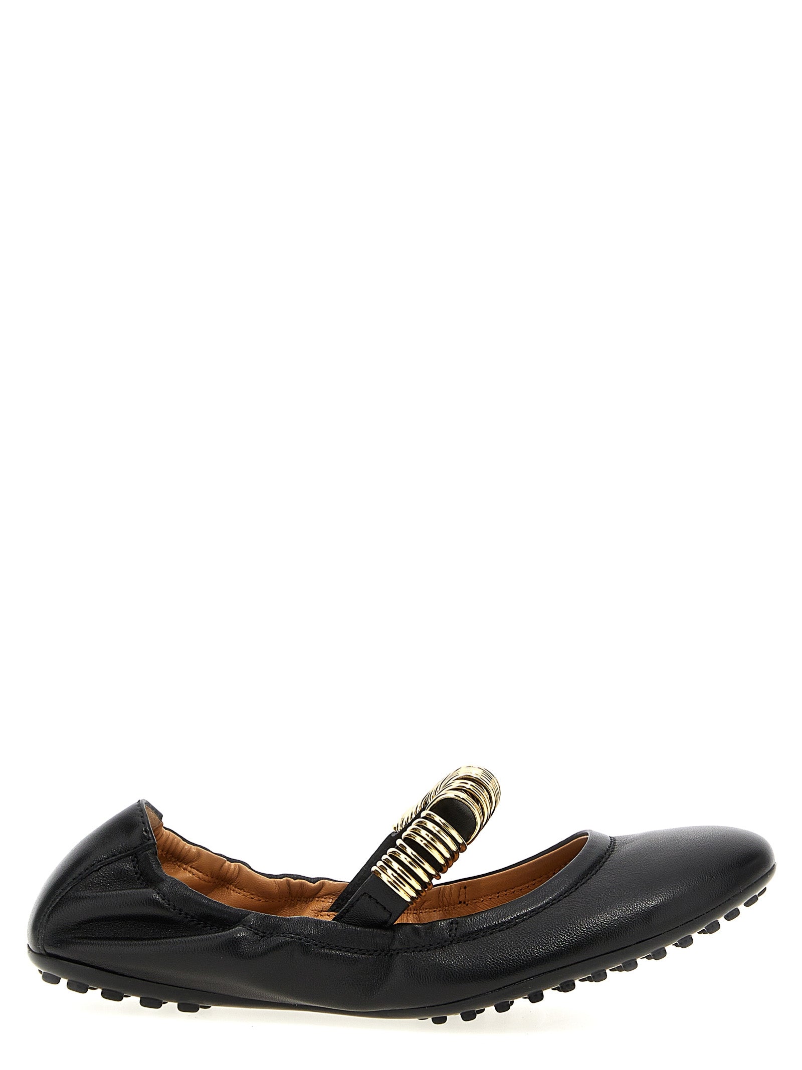 Tod's Black Lamb Leather Ballet Flats Tod's