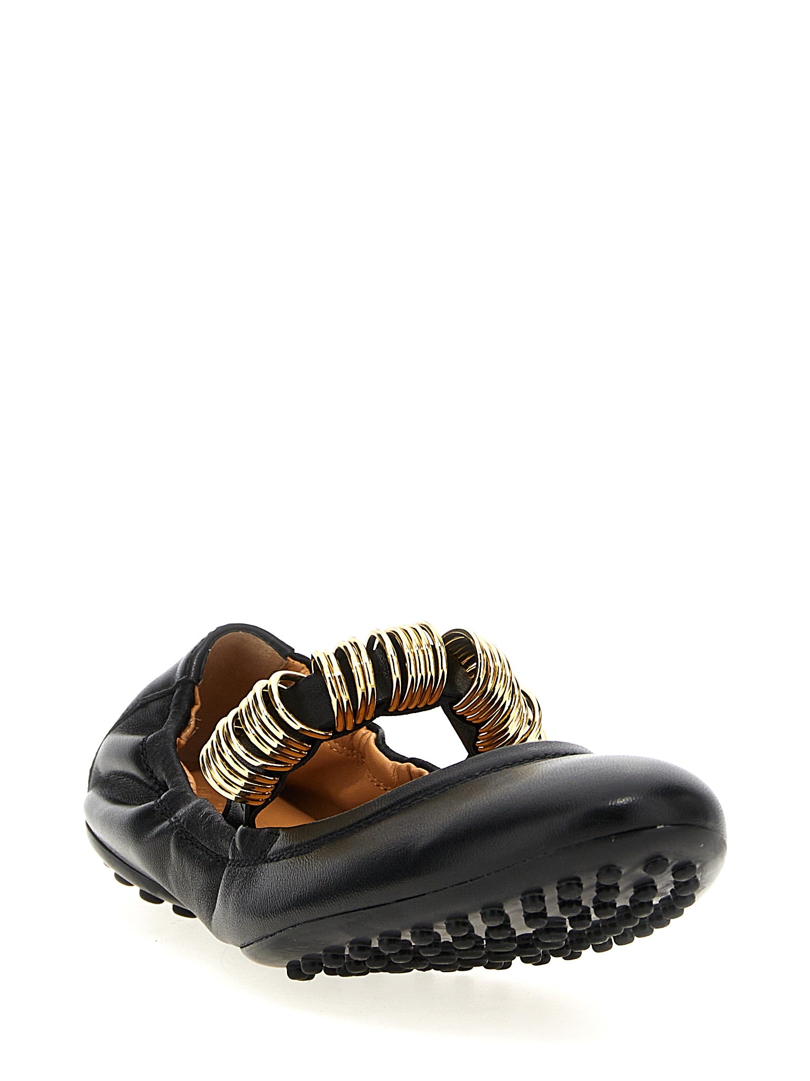 Tod's Black Lamb Leather Ballet Flats Tod's