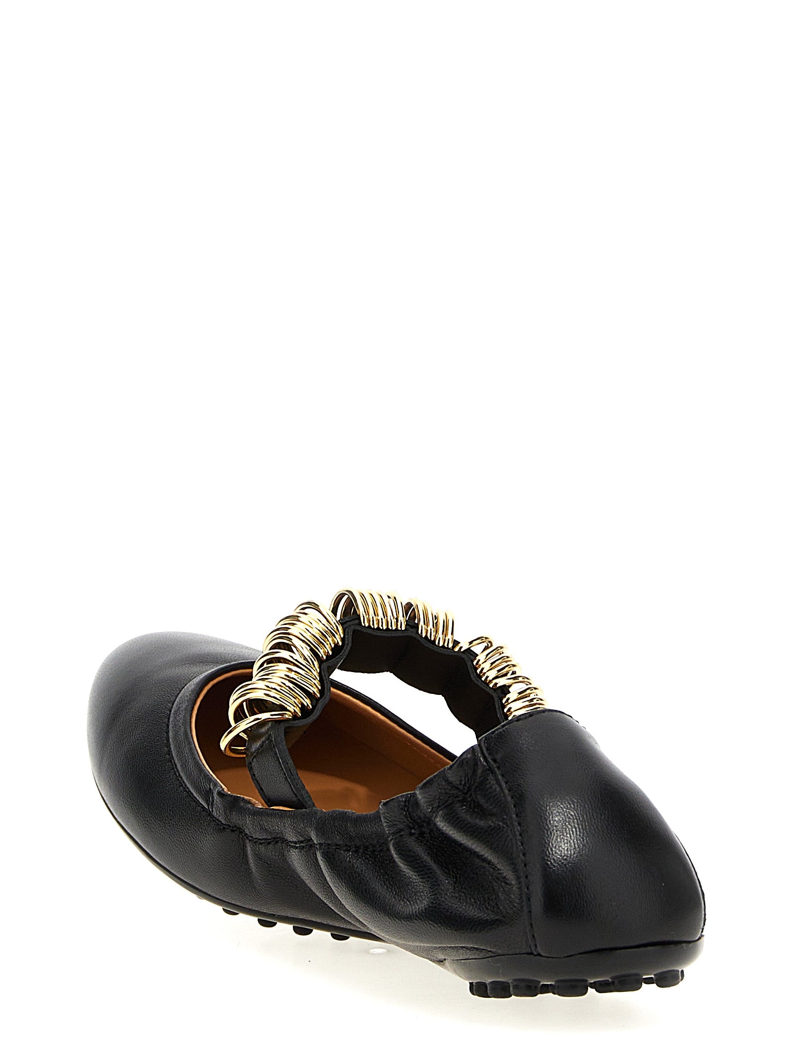 Tod's Black Lamb Leather Ballet Flats Tod's