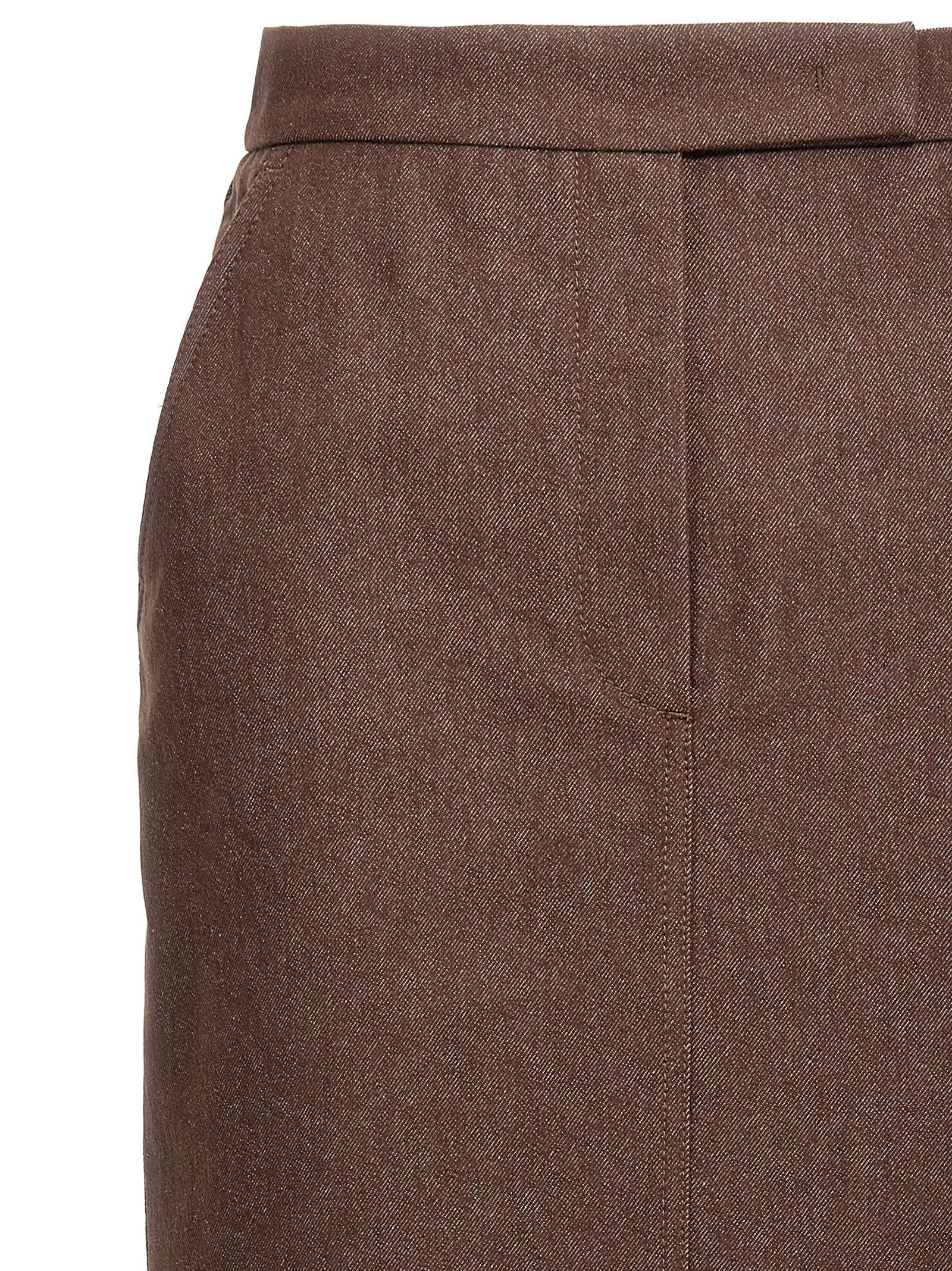 Max Mara Brown Cotton Mini Skirt Max Mara