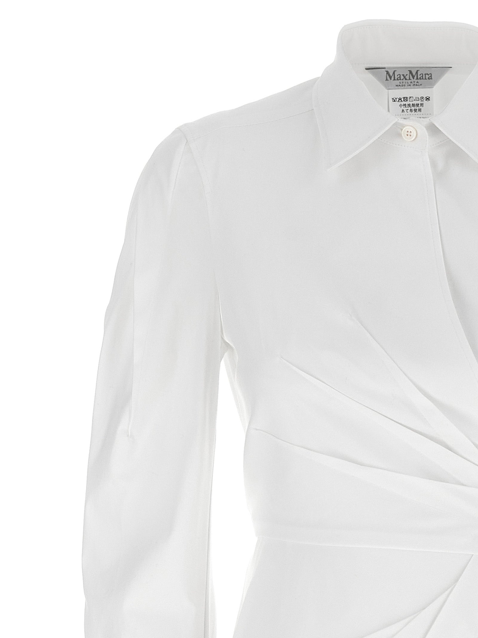 Max Mara White Cotton Long Dress Max Mara