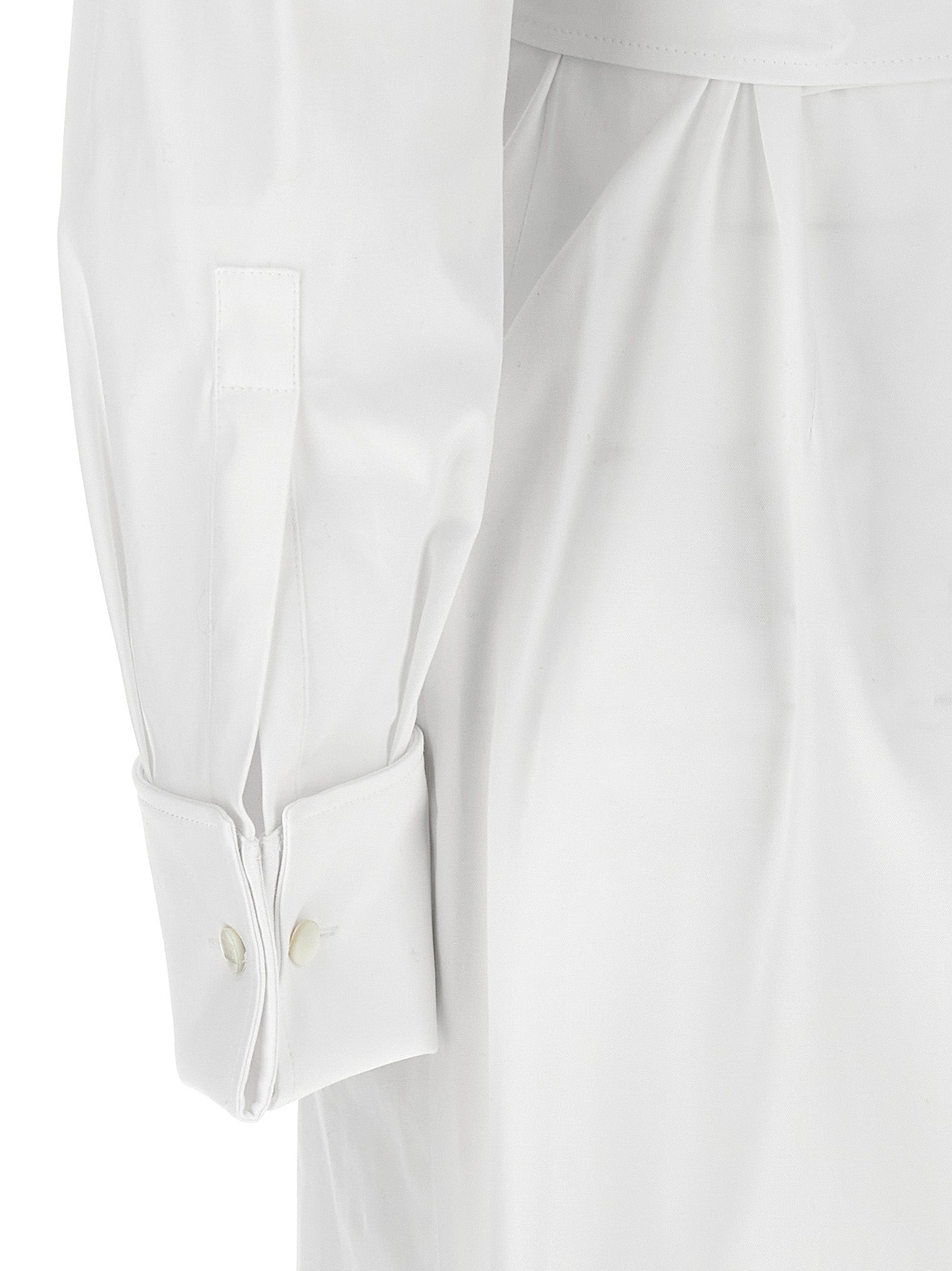 Max Mara White Cotton Long Dress Max Mara