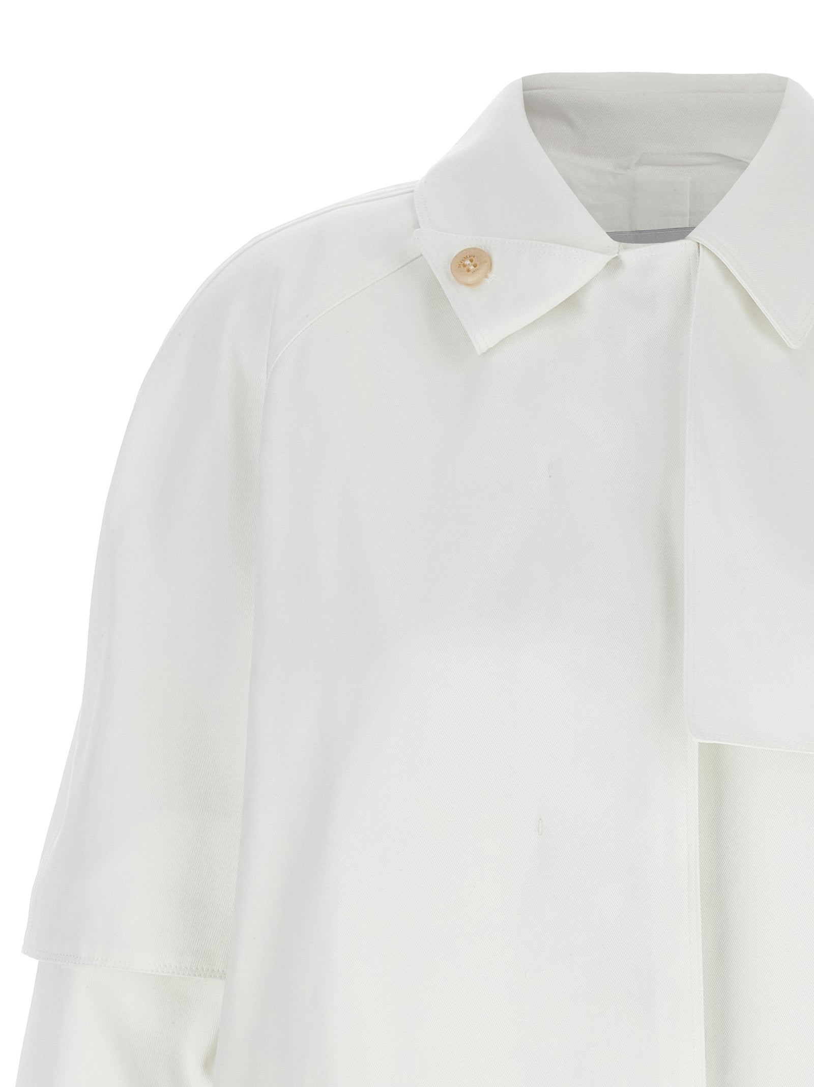 Max Mara White Cotton Coat Max Mara