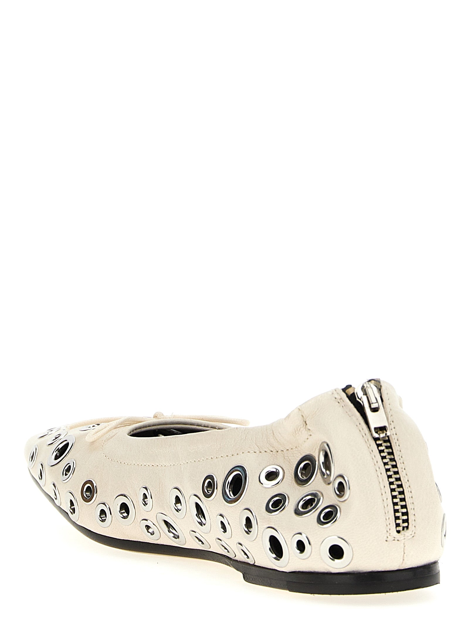 Golden Goose White Lamb Leather Ballet Flats Golden Goose