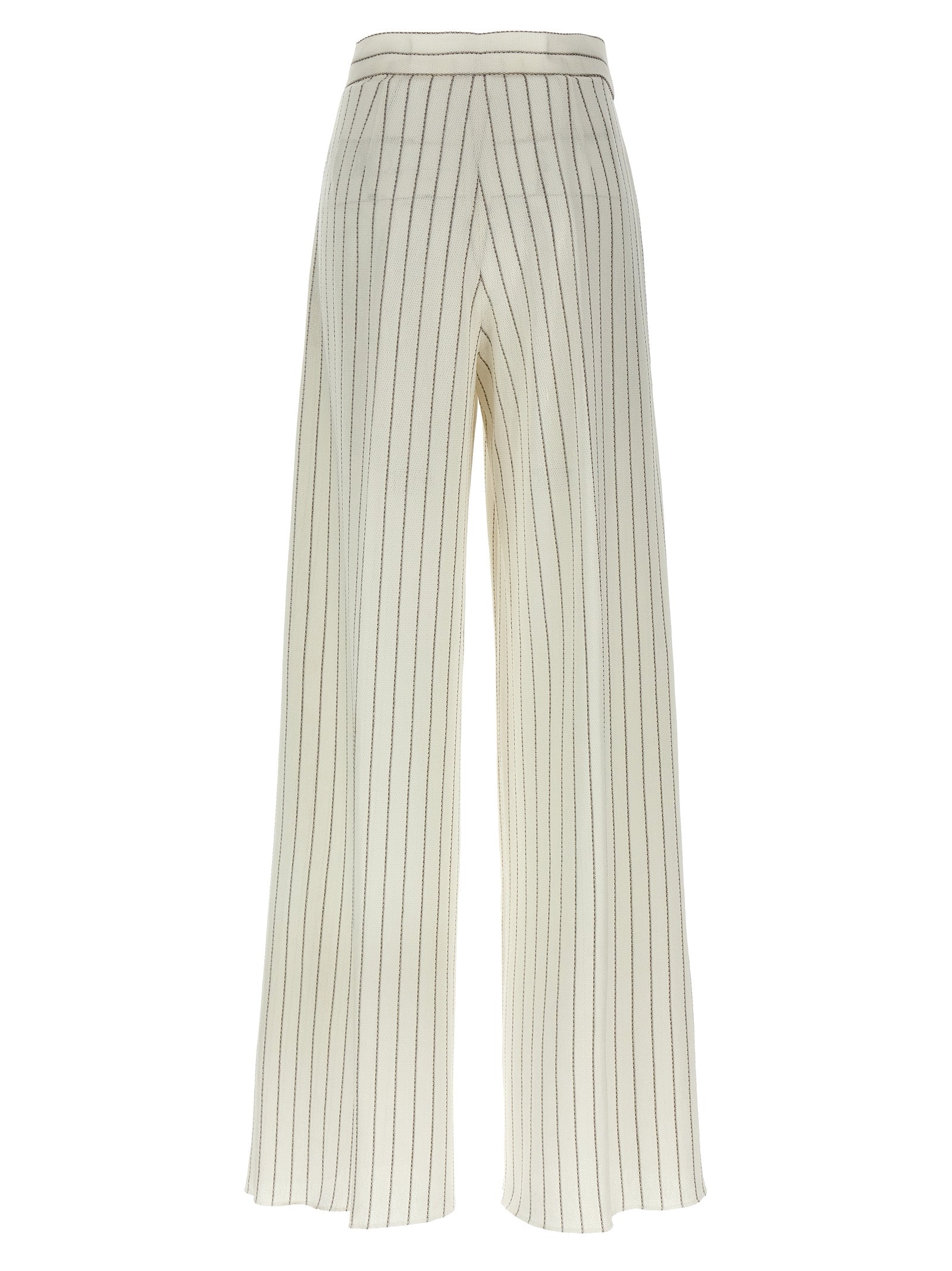 Max Mara White Cotton Casual Pants Max Mara