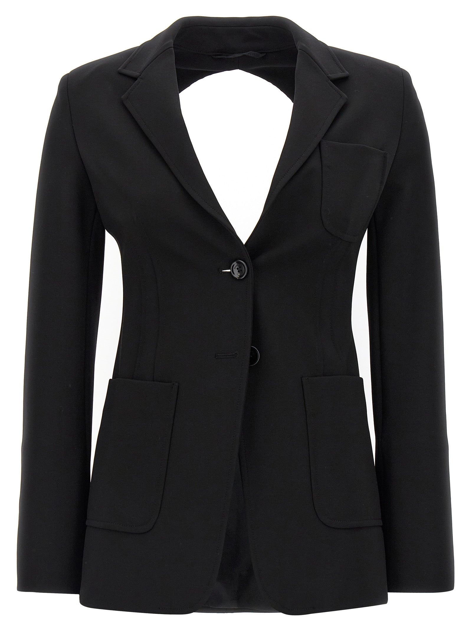 Max Mara Black Viscose Blazer Max Mara