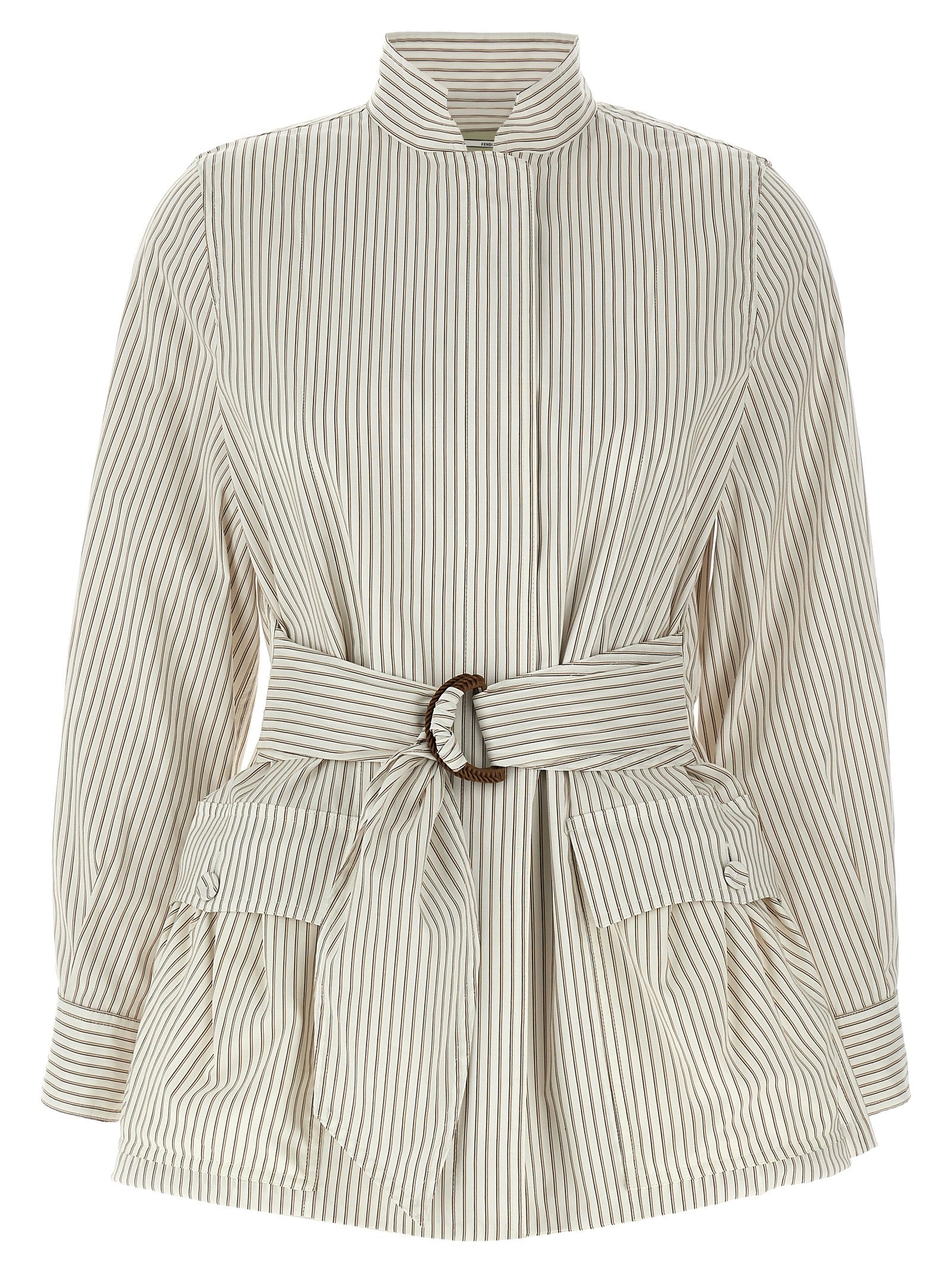 Fendi White Cotton Shell Jacket Fendi