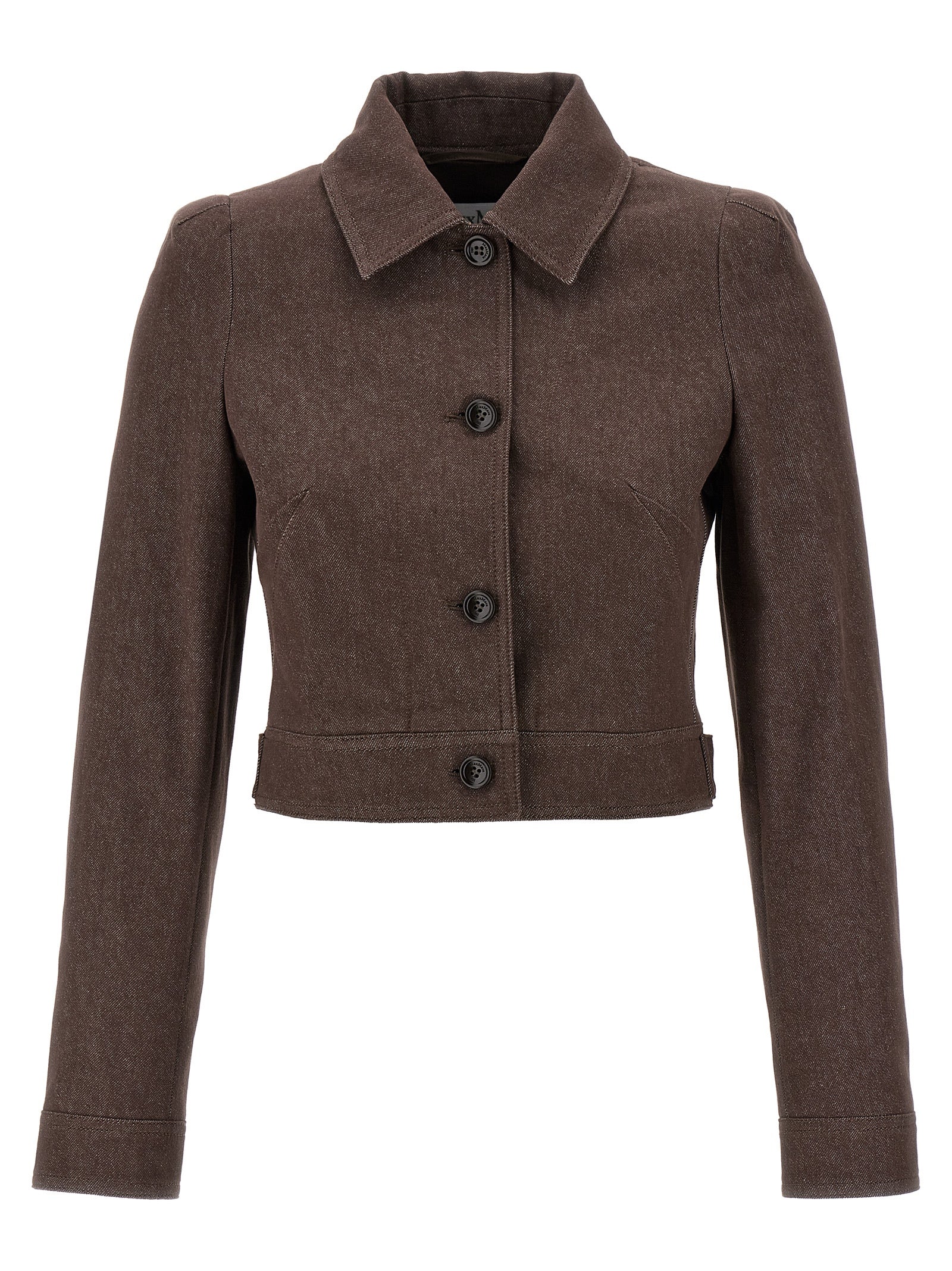 Max Mara Brown Cotton Blazer Max Mara