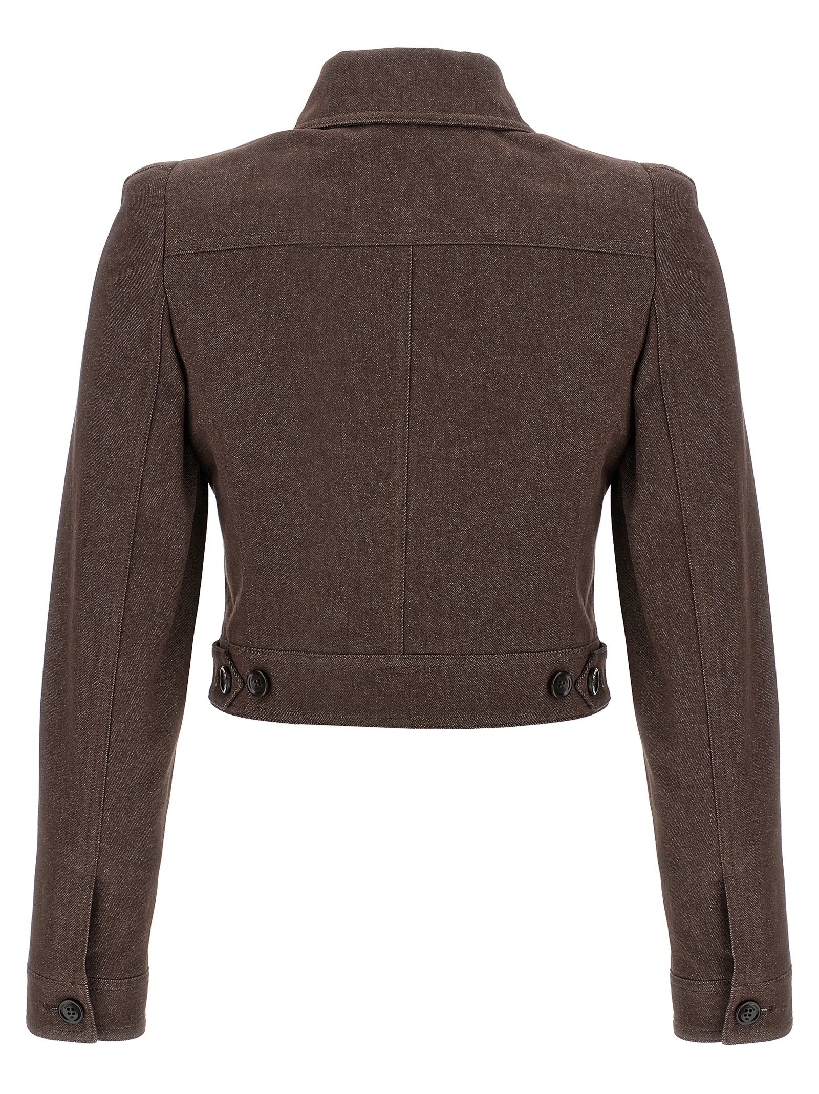 Max Mara Brown Cotton Blazer Max Mara
