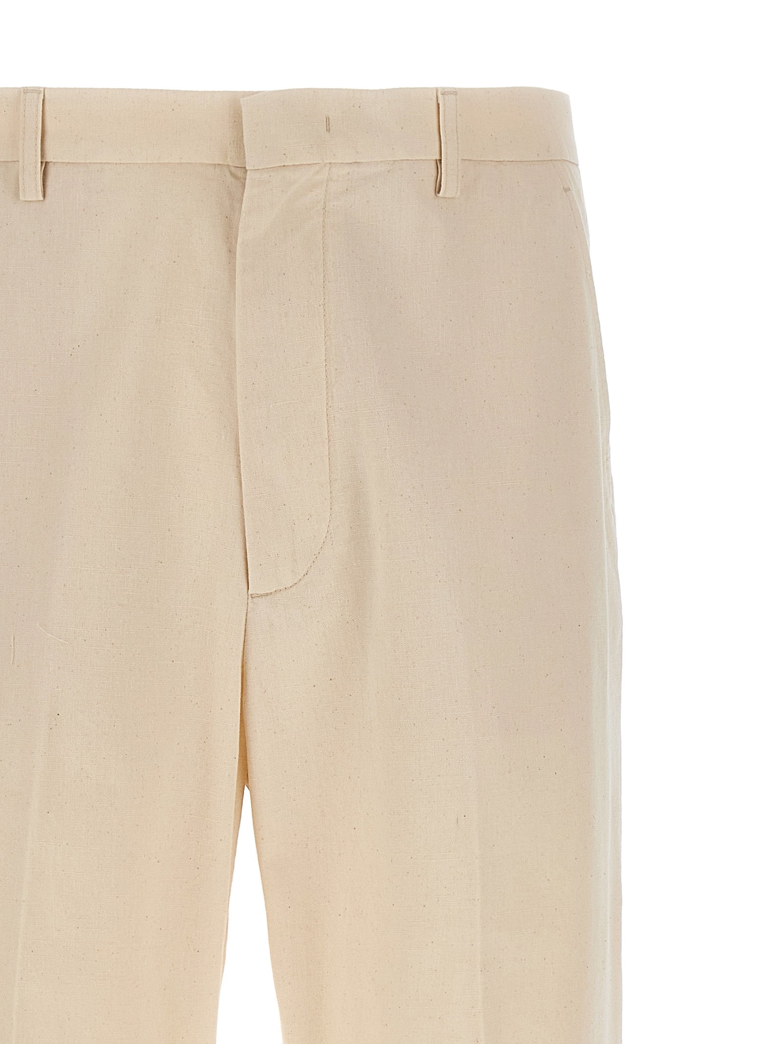 Valentino Garavani Beige Cotton Casual Pants Valentino Garavani