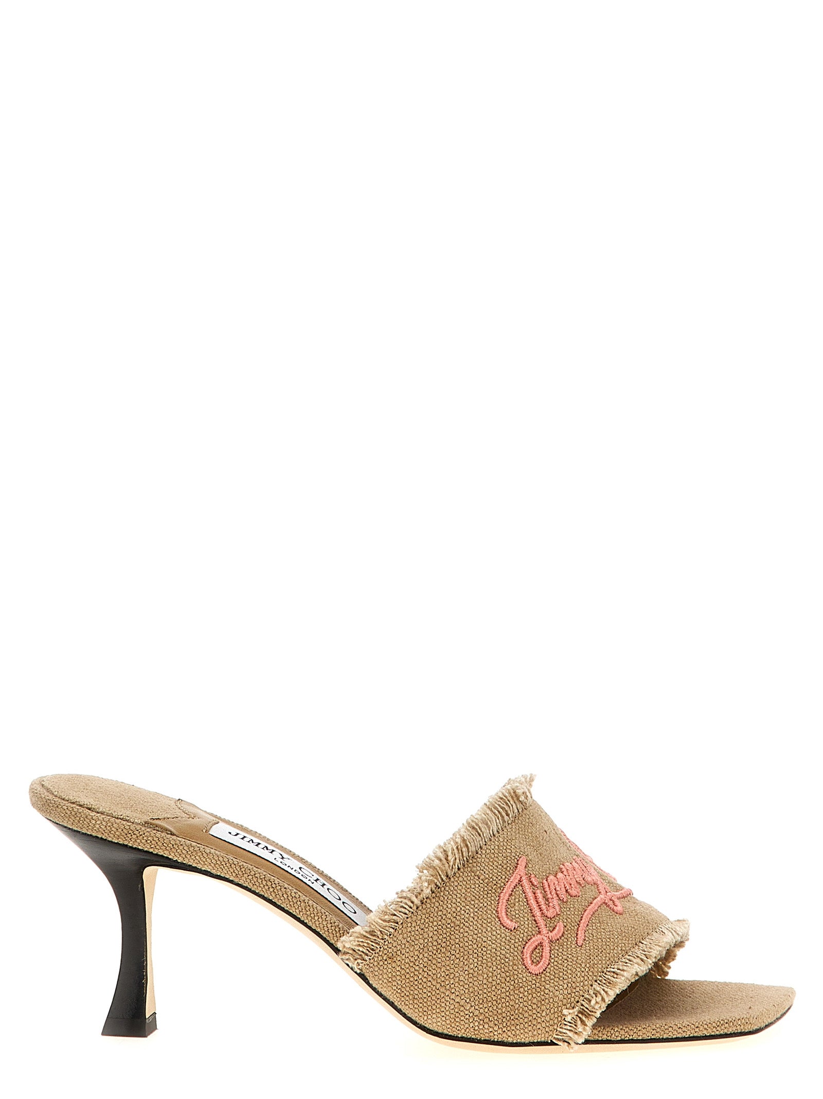 Jimmy Choo Beige Textile Platform Sandals Jimmy Choo