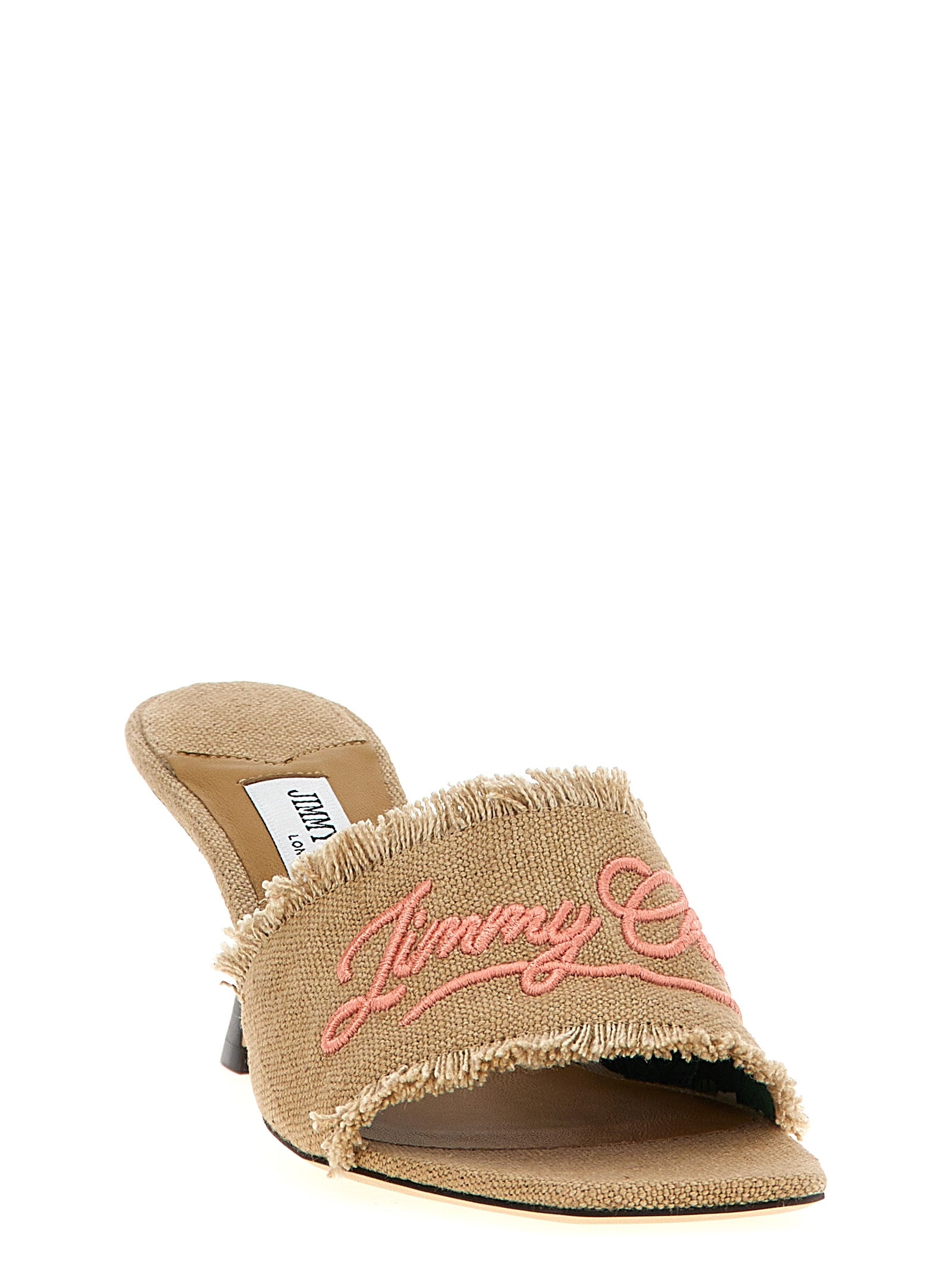Jimmy Choo Beige Textile Platform Sandals Jimmy Choo