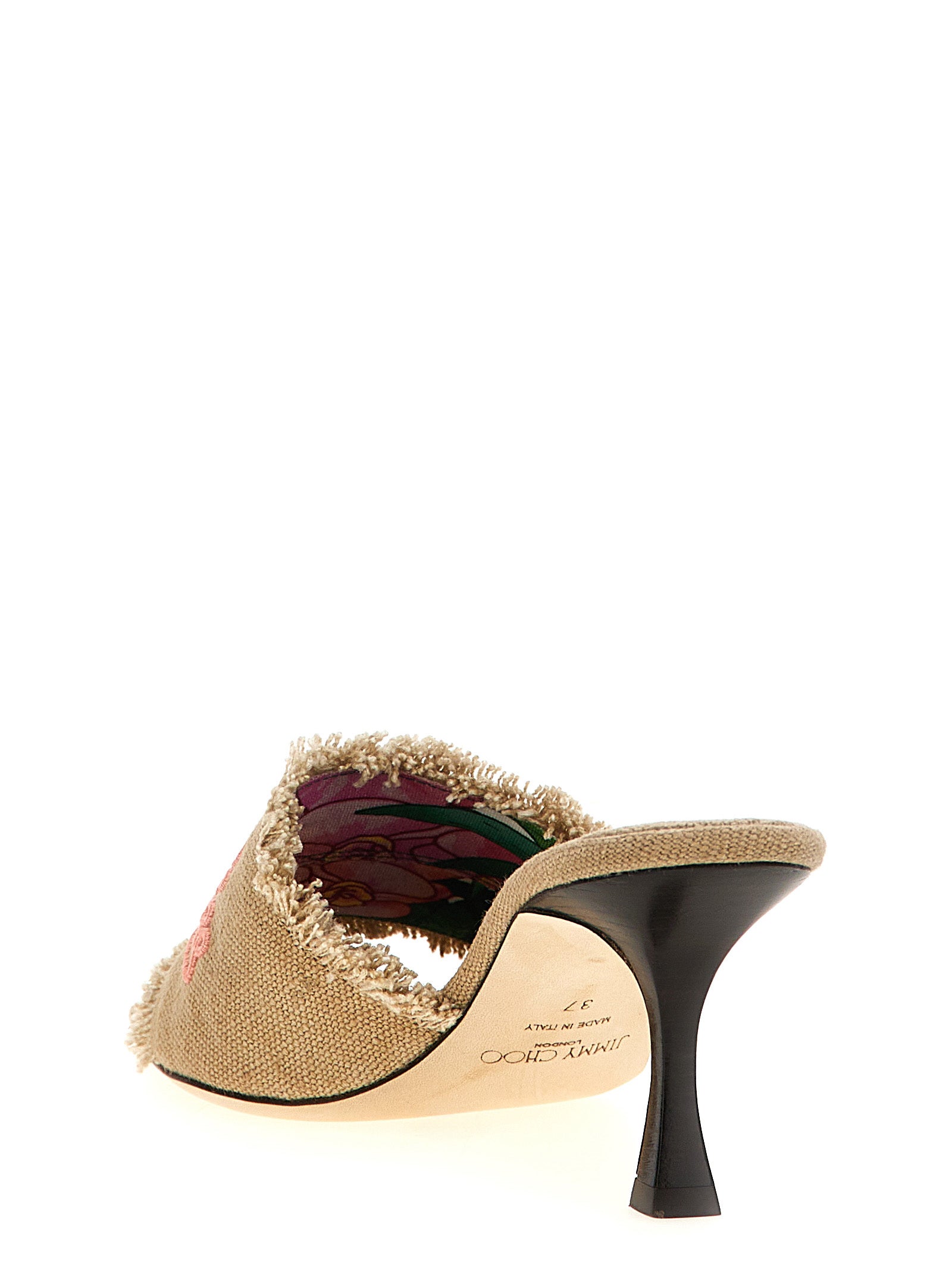Jimmy Choo Beige Textile Platform Sandals Jimmy Choo
