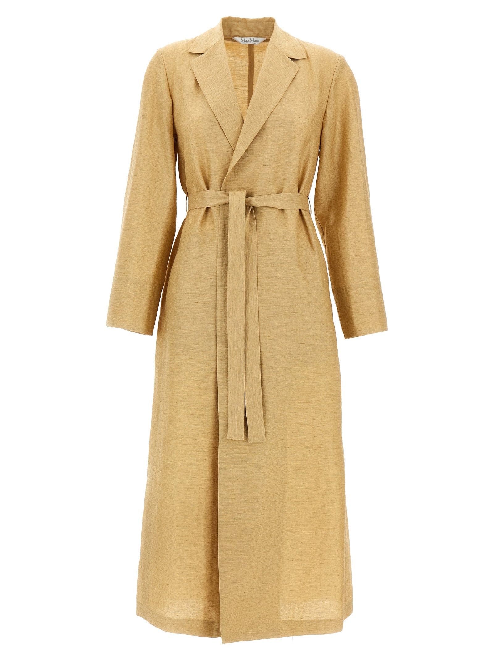 Max Mara Beige Fluorofiber Coat Max Mara
