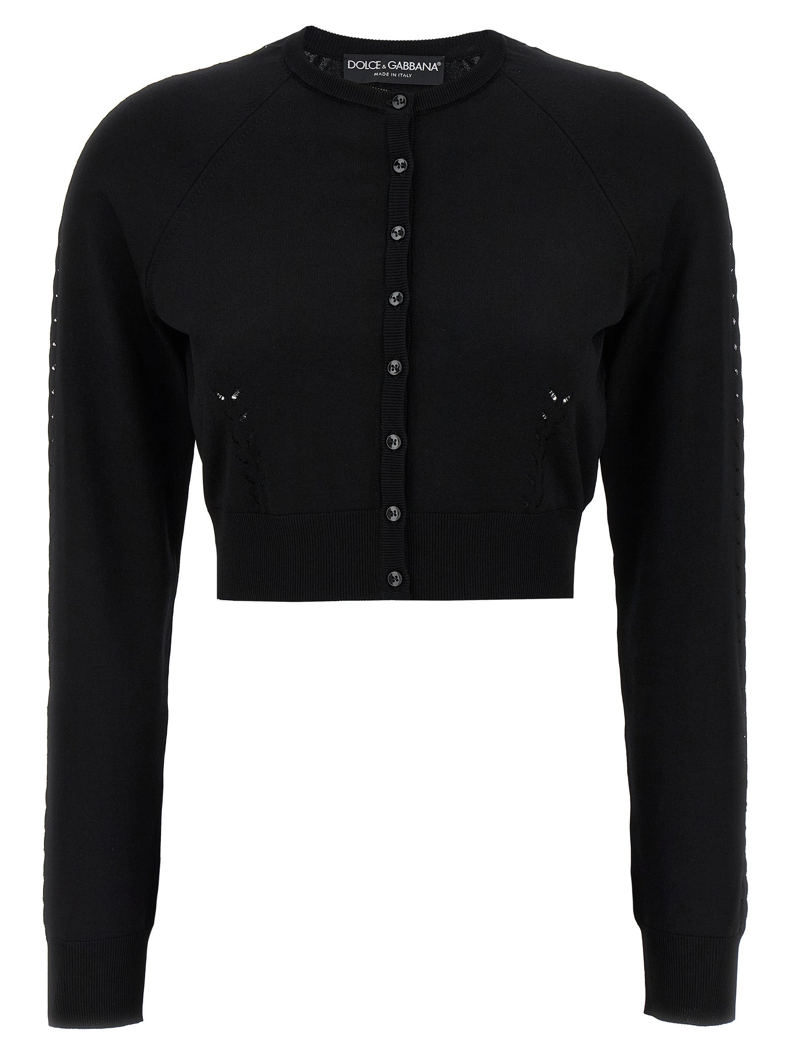 Dolce & Gabbana Black Viscose Cardigan Dolce & Gabbana