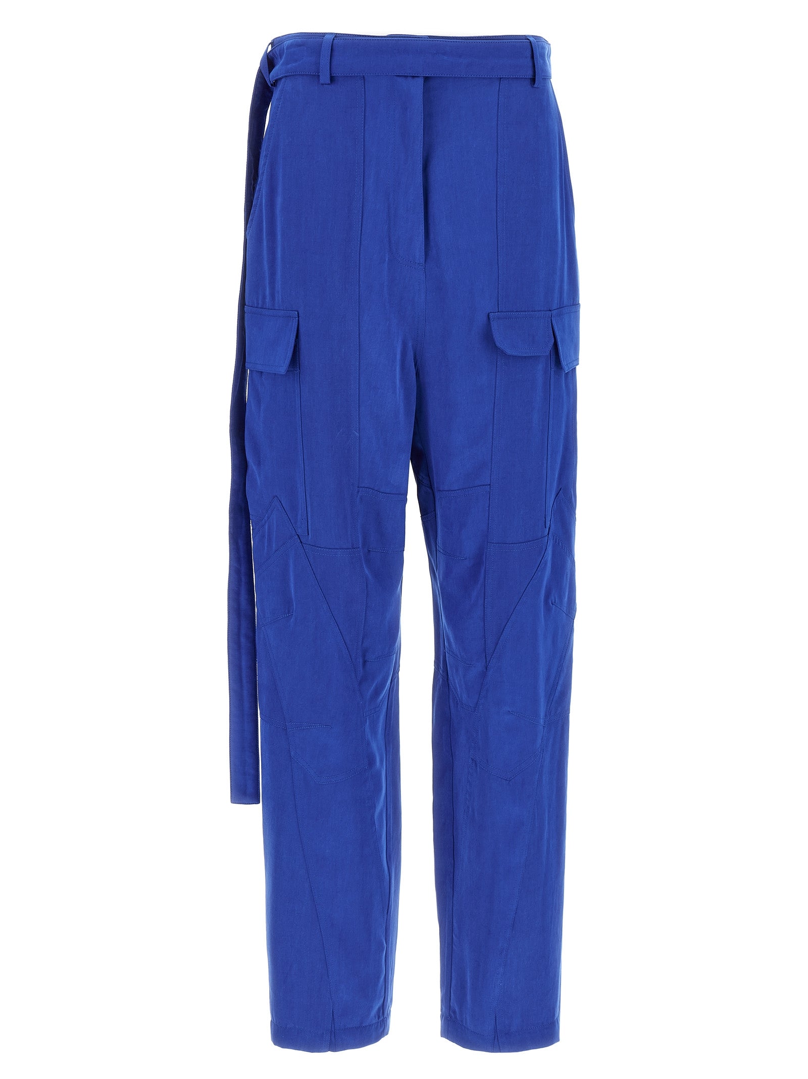Ferragamo Blue Lyocell Cargo Pants Ferragamo