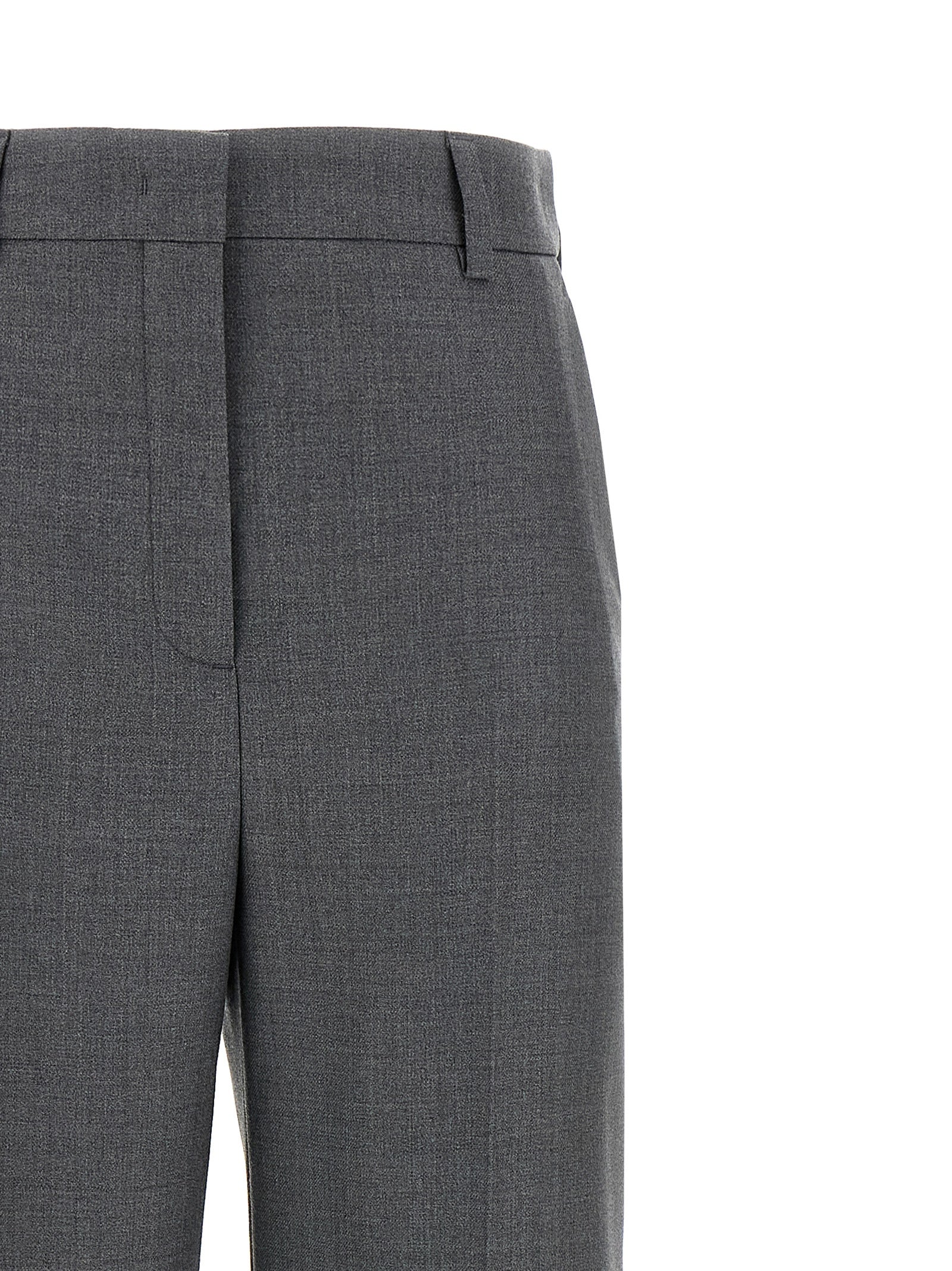 Valentino Garavani Gray Virgin Wool Dress Pants Valentino Garavani