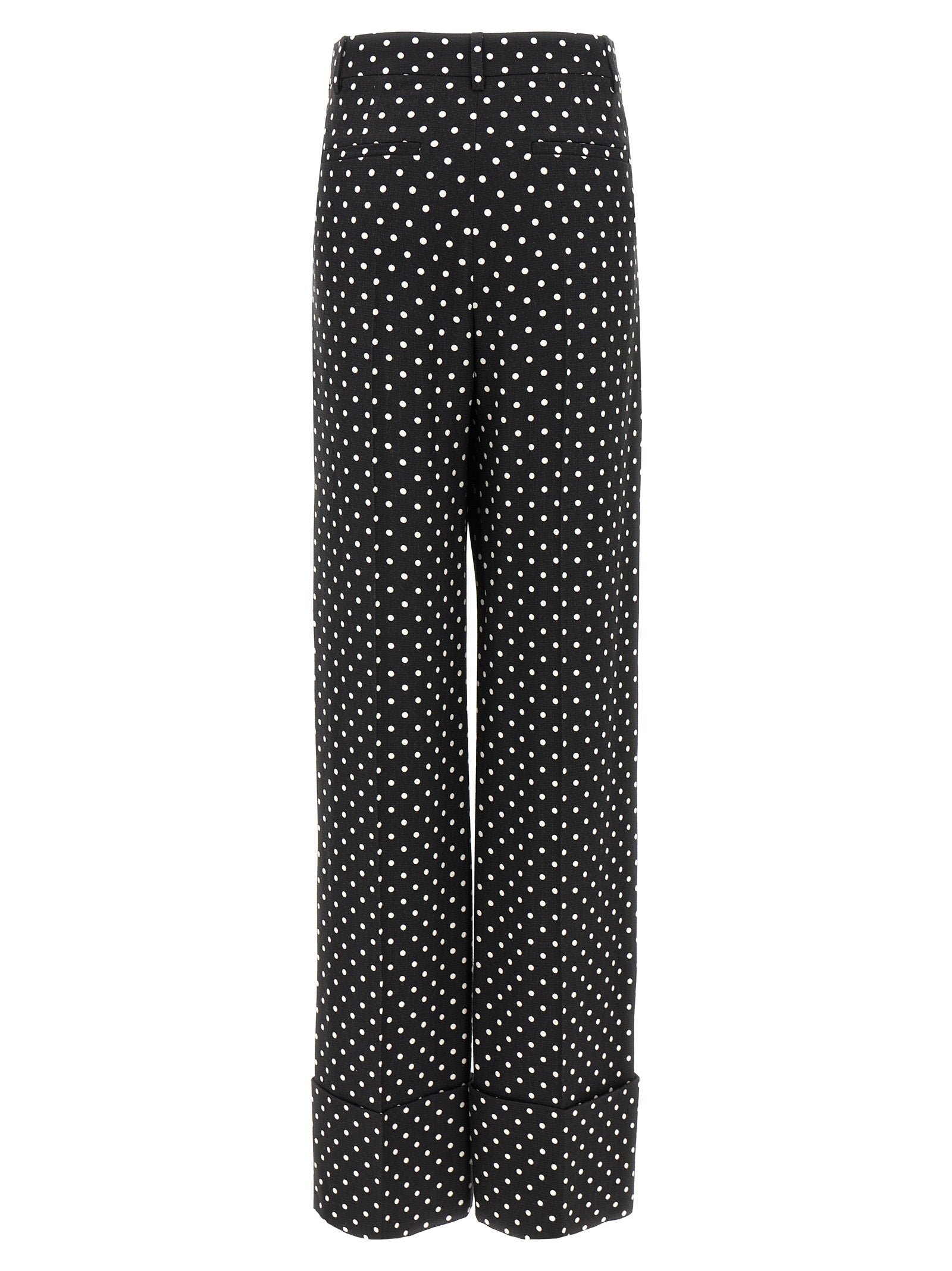 Valentino Garavani Bicolor Viscose Casual Pants Valentino Garavani