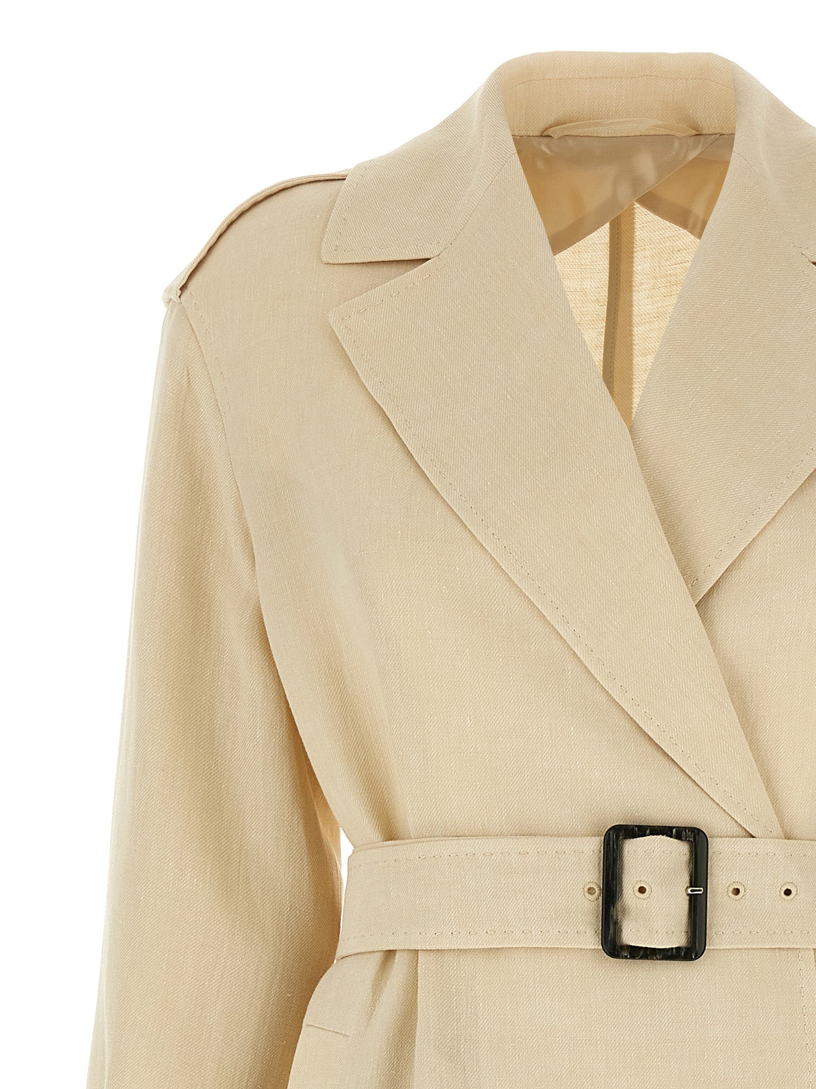 Max Mara Beige Flax Coat Max Mara