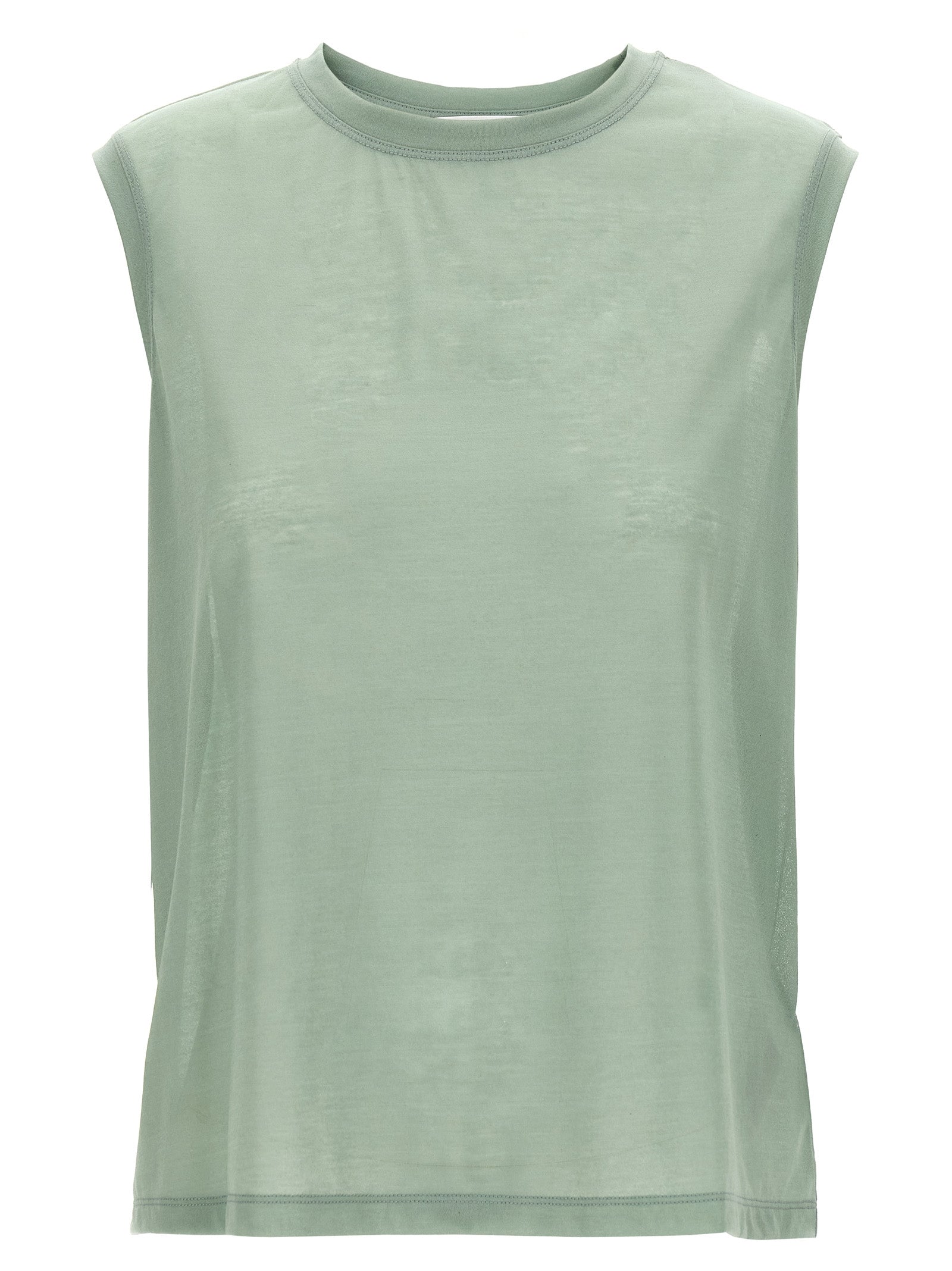 Victoria Beckham Bicolor Cotton Sleeveles T-Shirt Victoria Beckham