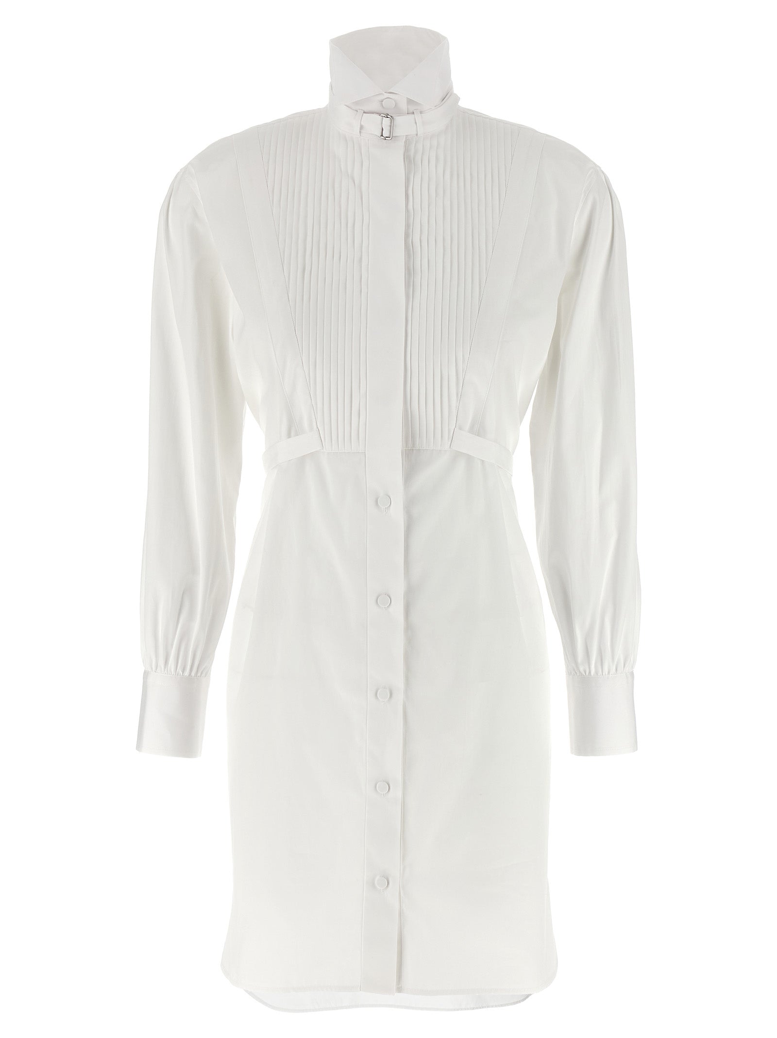 Alexander McQueen White Cotton Midi Dress Alexander McQueen