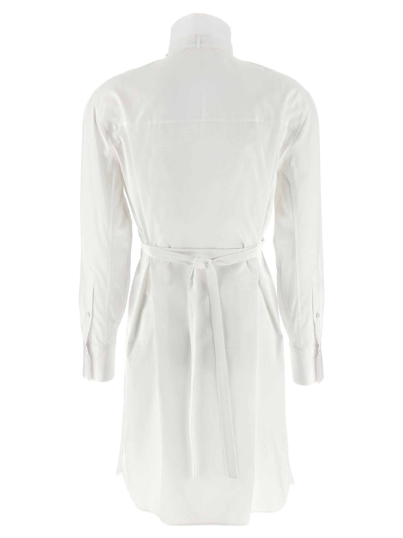 Alexander McQueen White Cotton Midi Dress Alexander McQueen