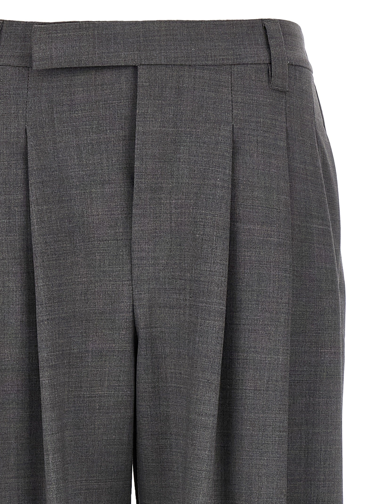 Brunello Cucinelli Gray Virgin Wool Casual Pants Brunello Cucinelli