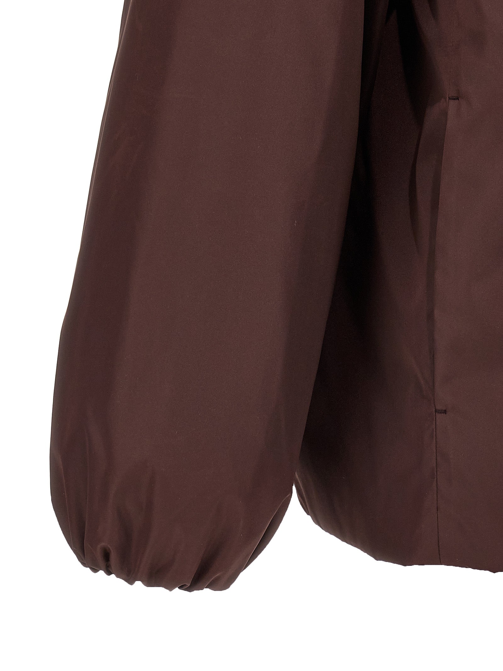 Jil Sander Brown Polyester Full-Length Jacket Jil Sander