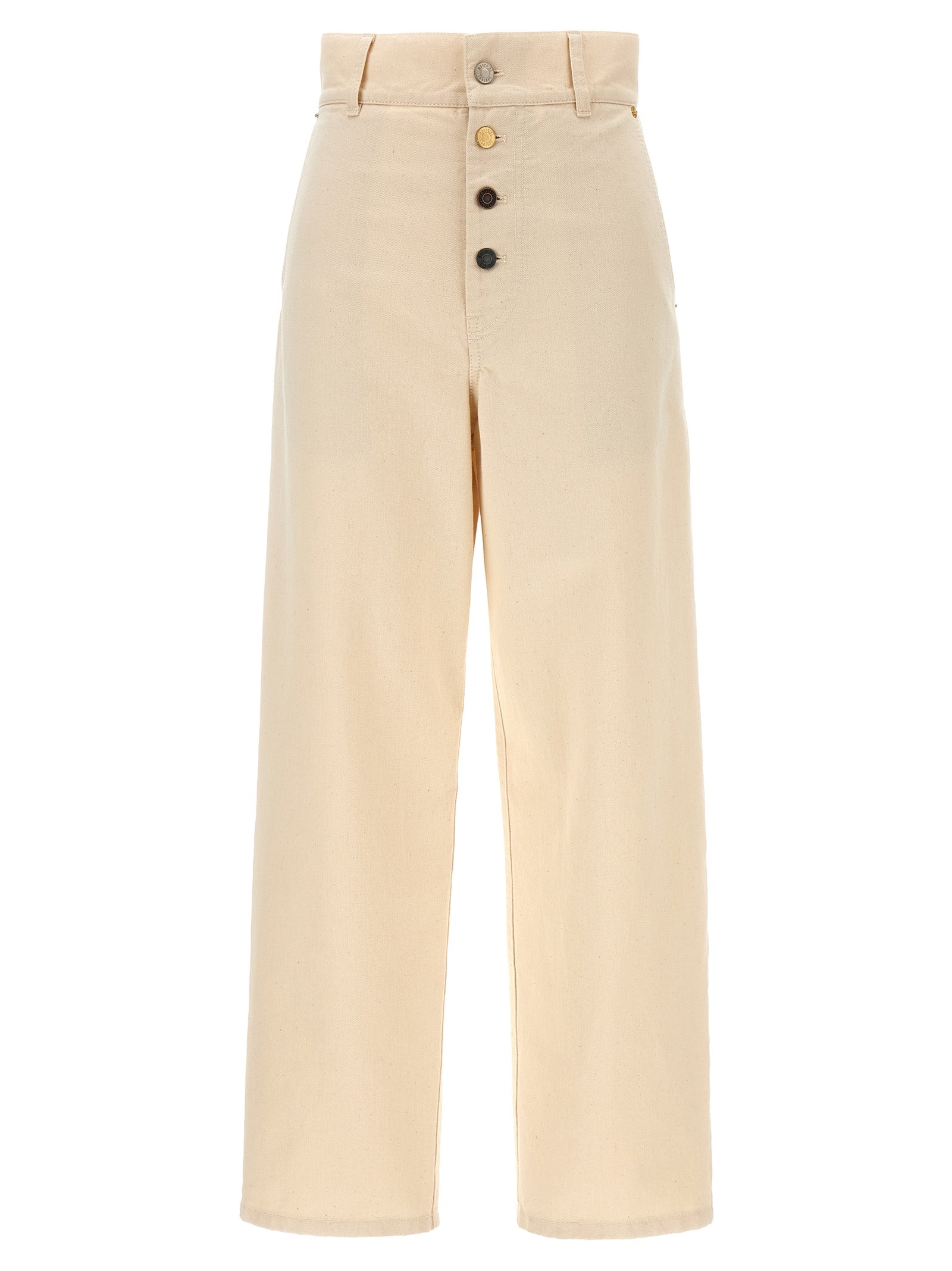 Moschino Beige Cotton Casual Pants Moschino