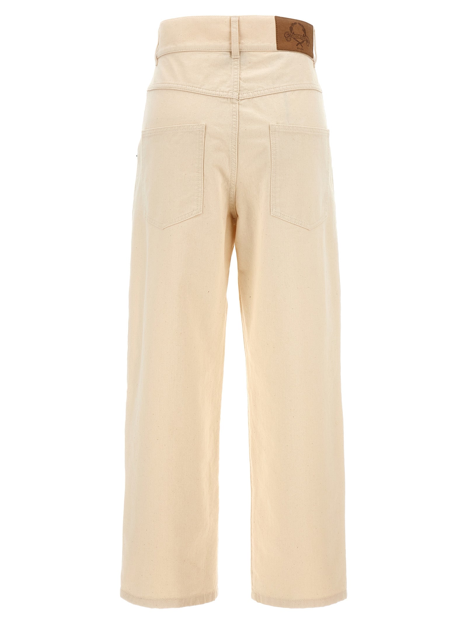 Moschino Beige Cotton Casual Pants Moschino
