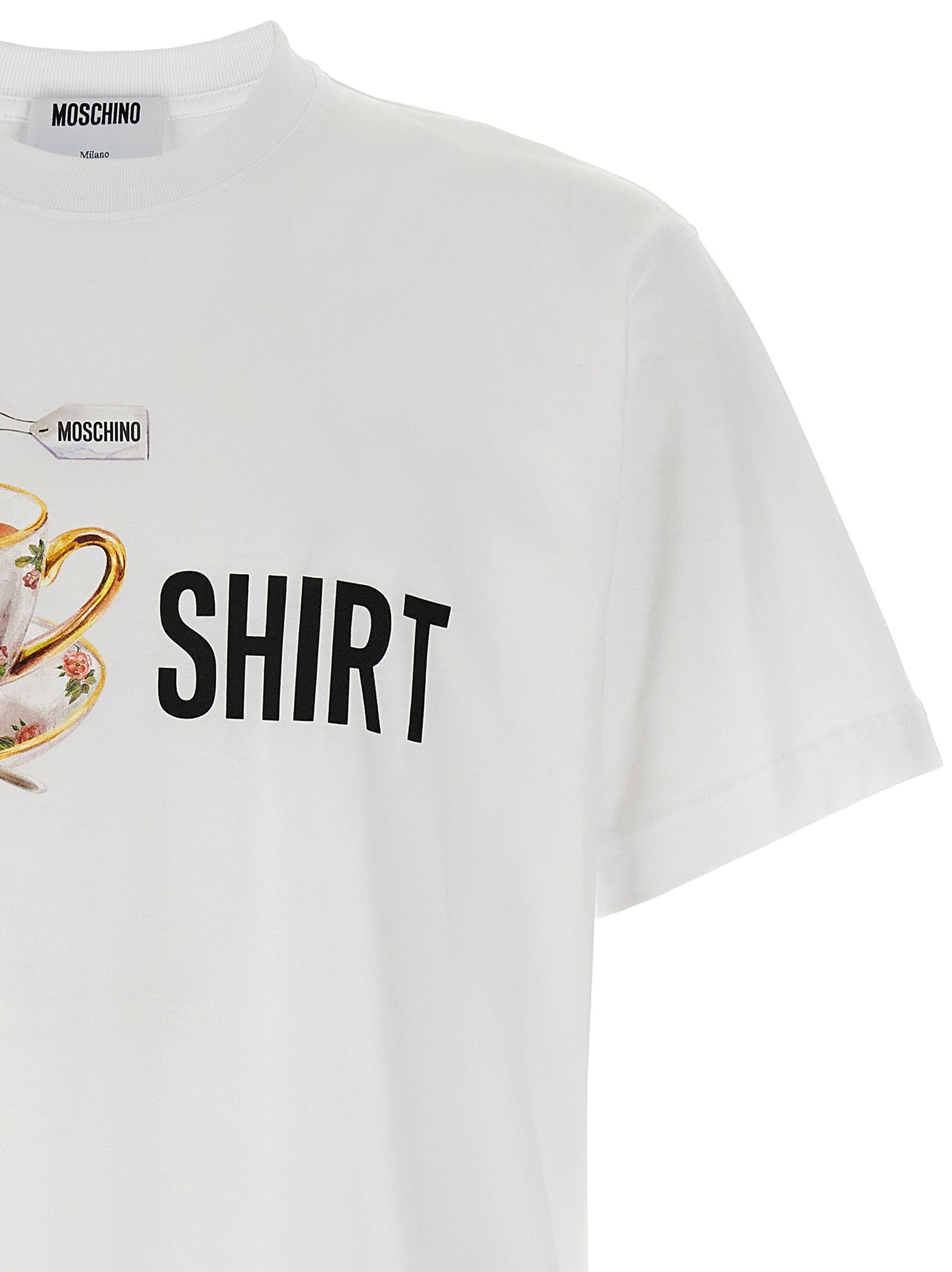 Moschino White Cotton T-Shirt Moschino